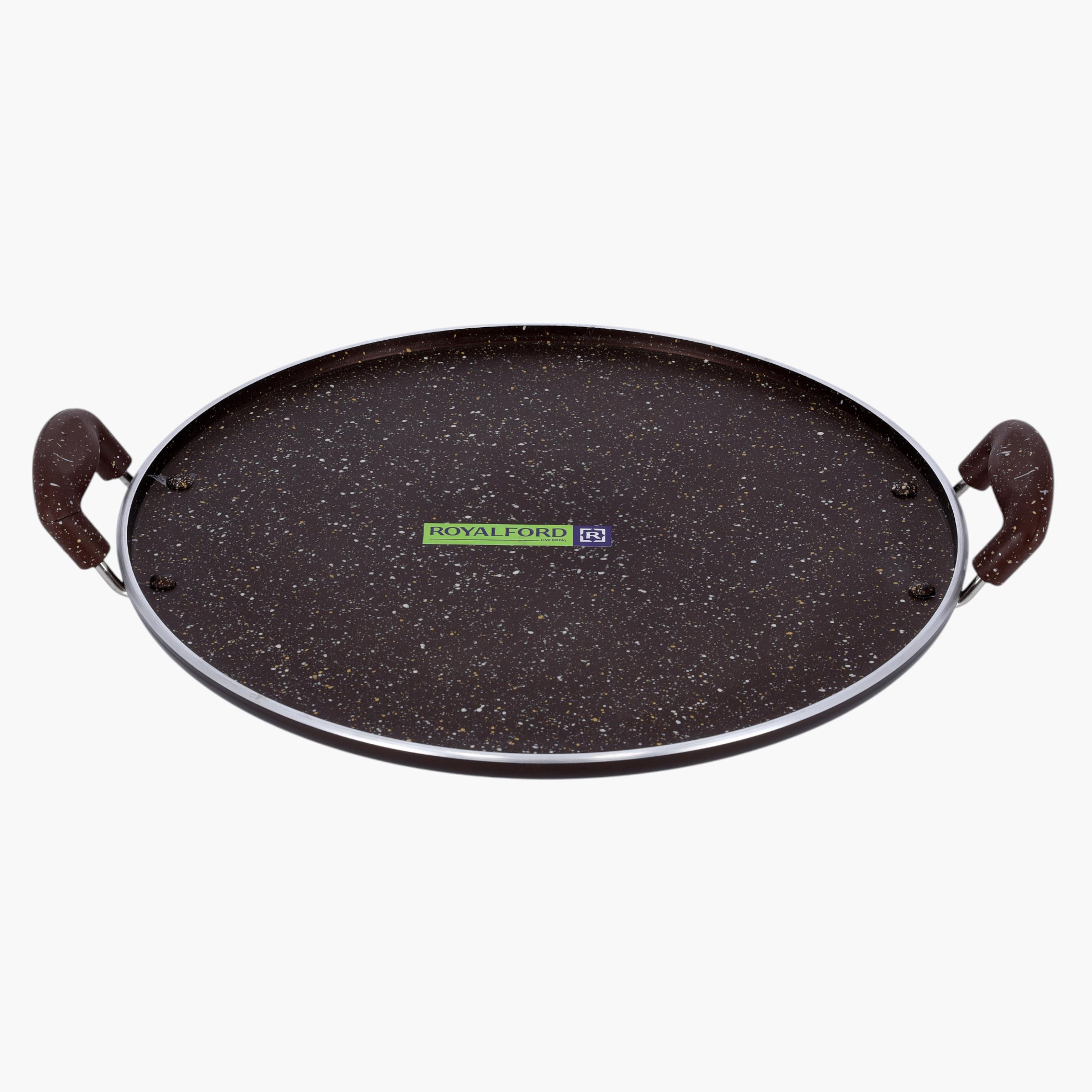 مقلاة تاوا مستديرة غير قابلة للالتصاق بتشطيب جرانيت من رويال فورد - 35 سم-household-kitchen-cookware-potsandpans-image-2