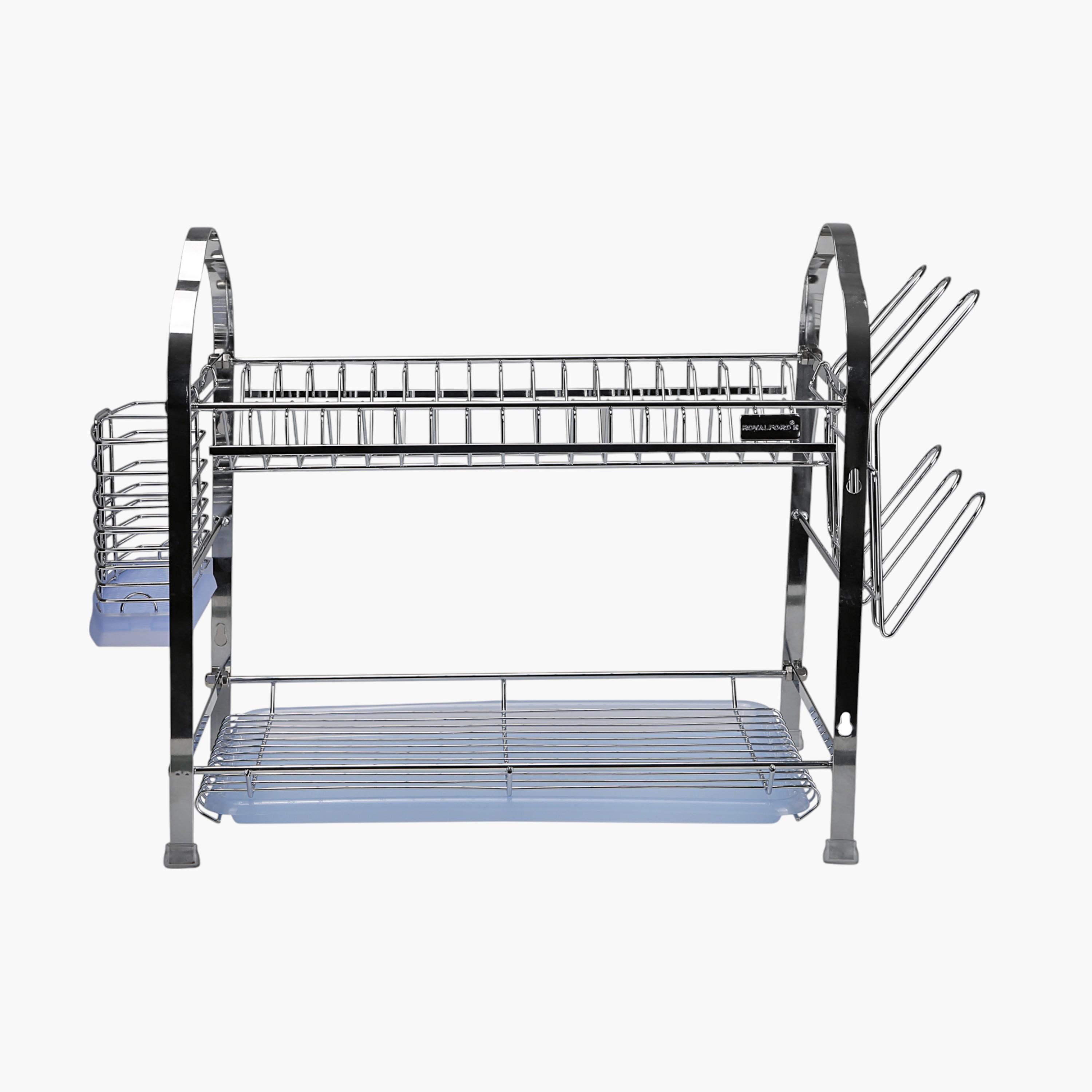 Royalford 2-Tier Wall Hanging Dish Rack-household-kitchen-dishwashingandaccessories-dishracks-image-7