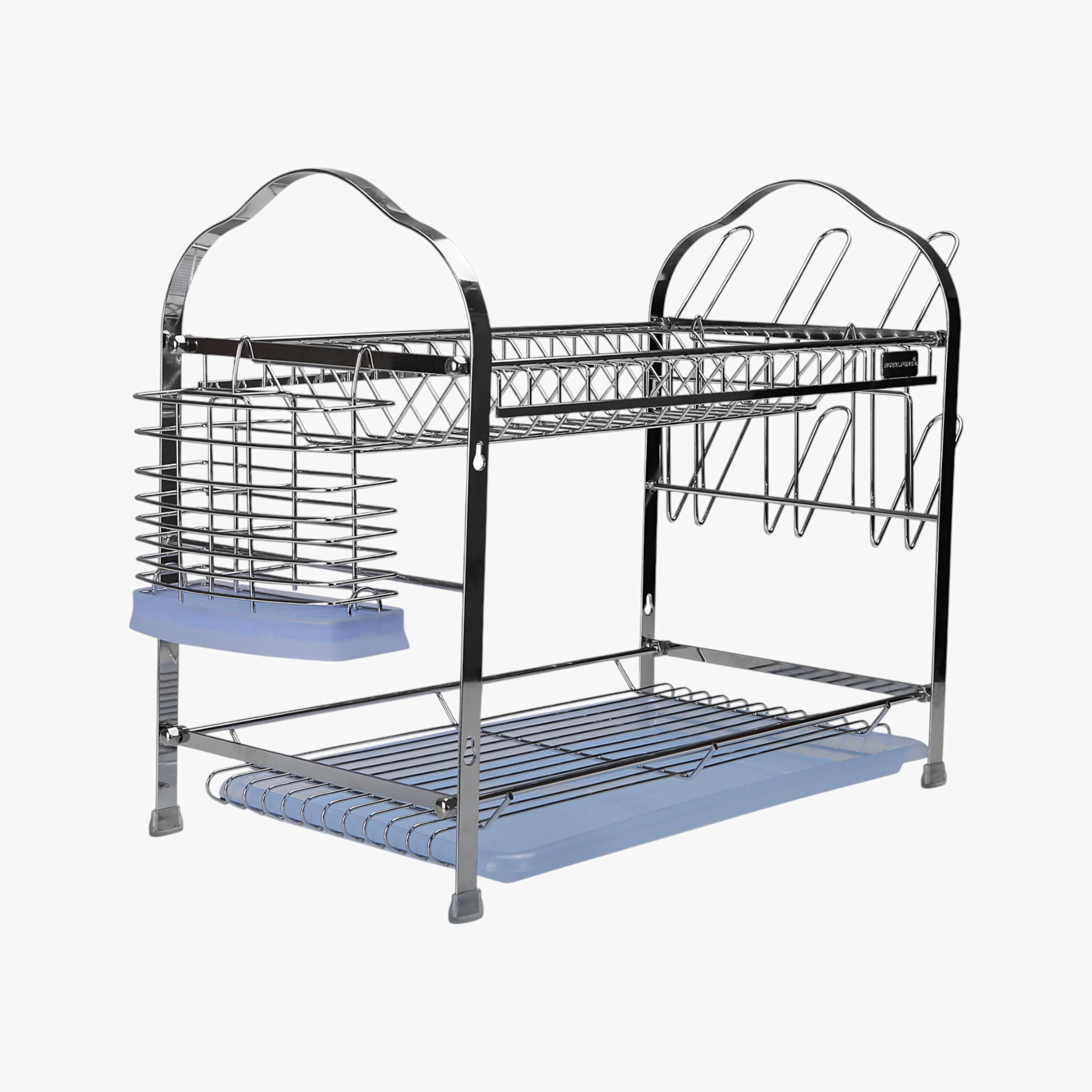Royalford 2-Tier Wall Hanging Dish Rack-household-kitchen-dishwashingandaccessories-dishracks-image-8