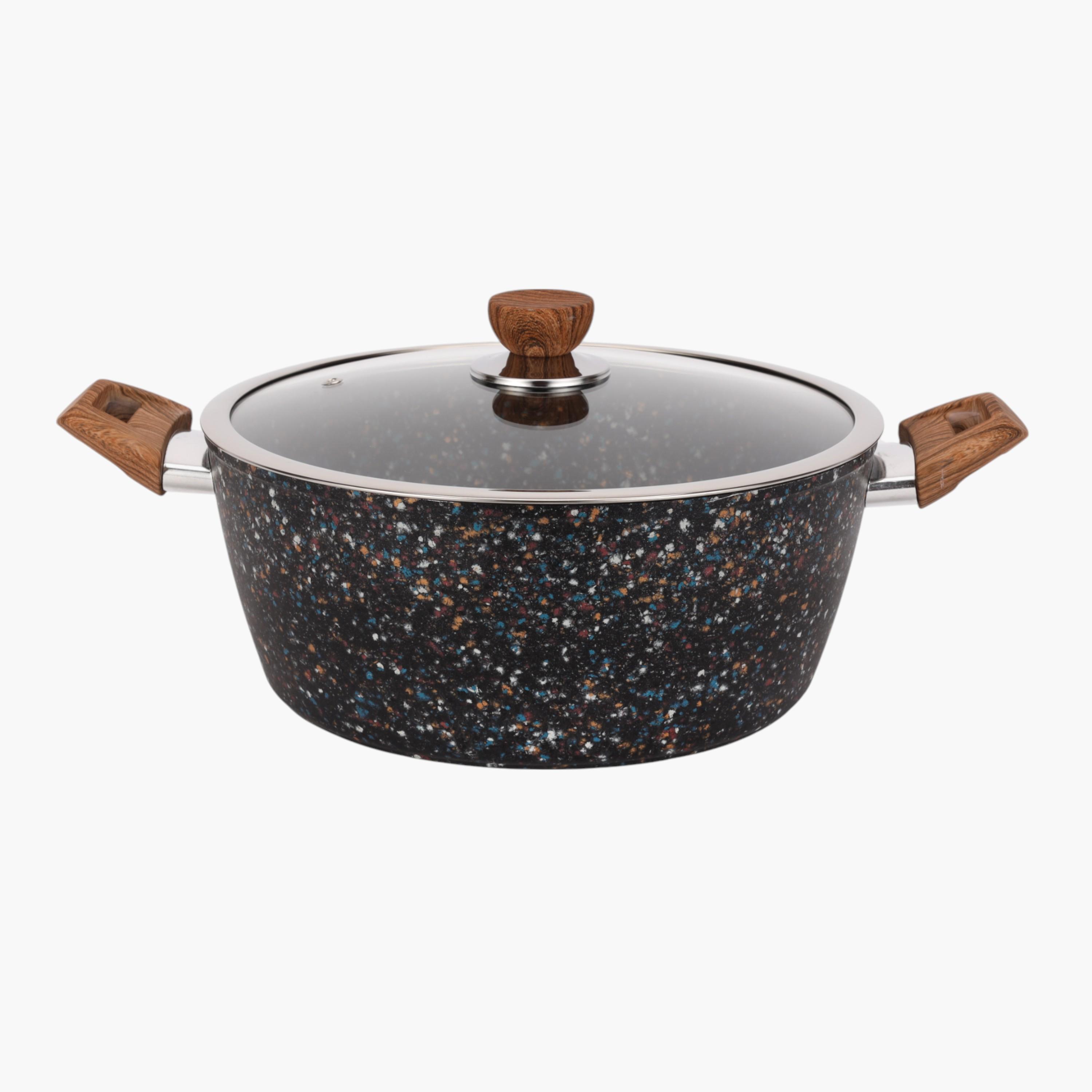 Forged Aluminium Non-Stick Casserole with Glass Lid - 26 cms-household-kitchen-cookware-potsandpans-image-2