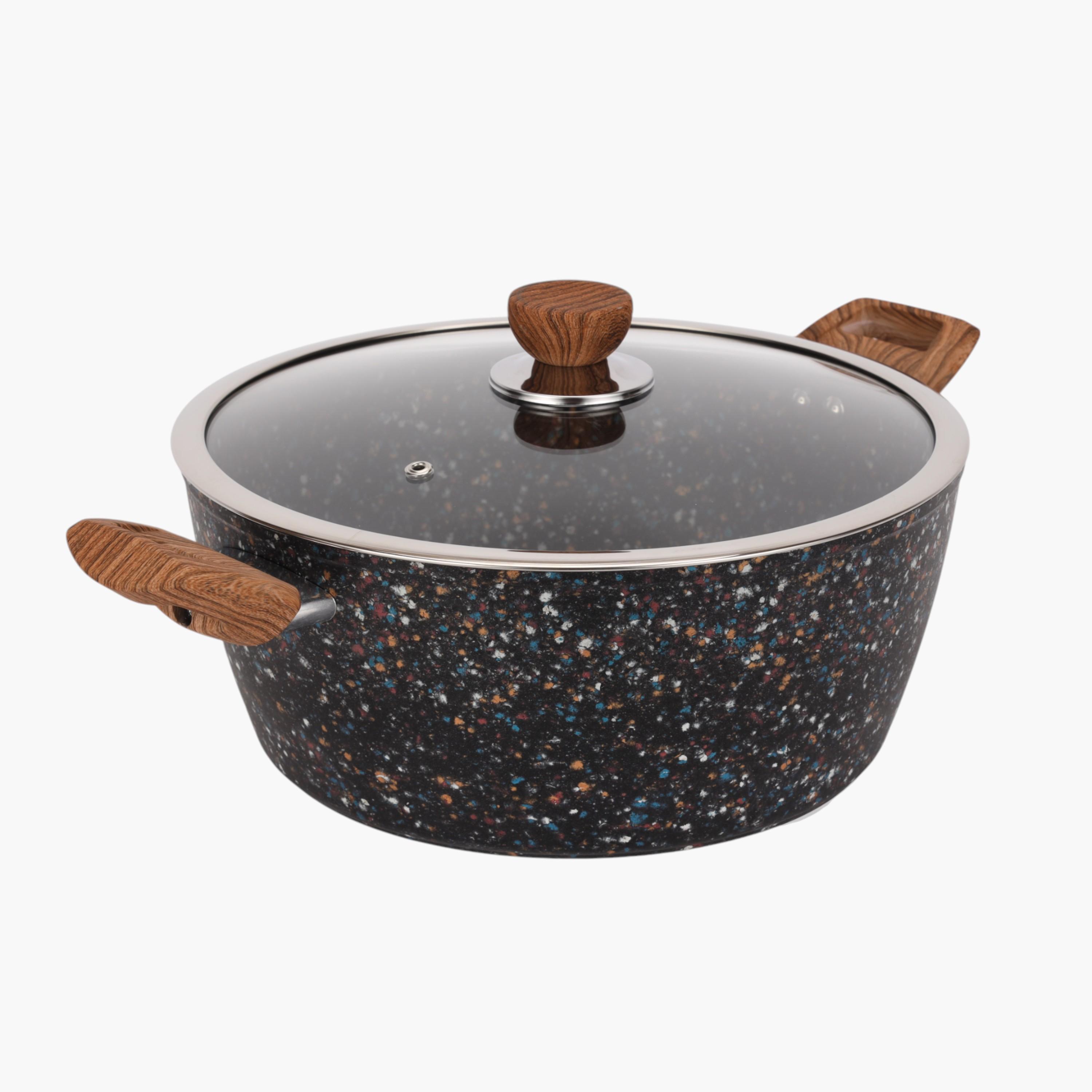 Forged Aluminium Non-Stick Casserole with Glass Lid - 26 cms-household-kitchen-cookware-potsandpans-image-5