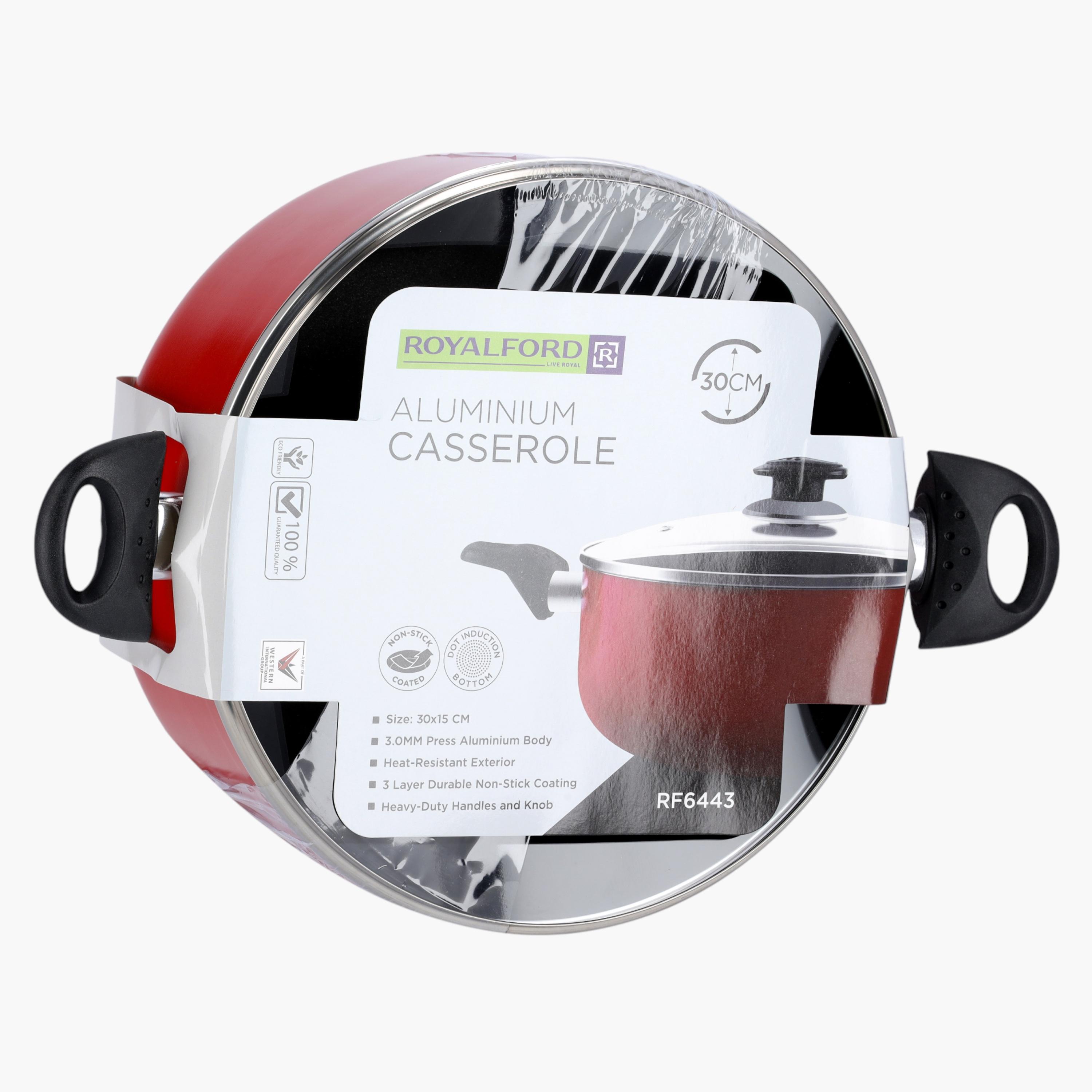 Aluminium Non-Stick Casserole with Lid - 30 cms-household-kitchen-cookware-potsandpans-image-1