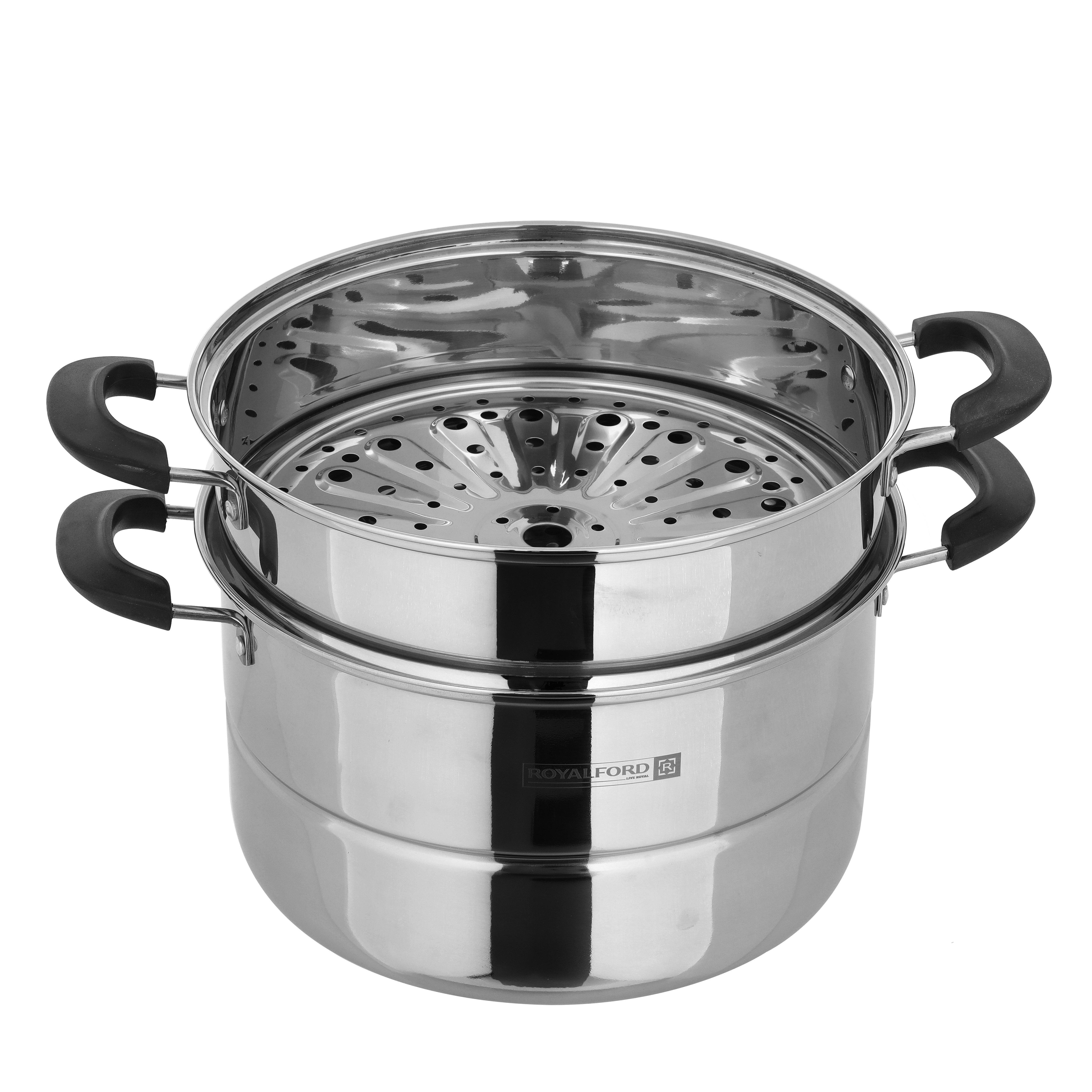 قدر بخار ستانلس ستيل مزدوج الطبقات من رويال فورد - 26 سم-household-kitchen-kitchentoolsandutensils-image-3