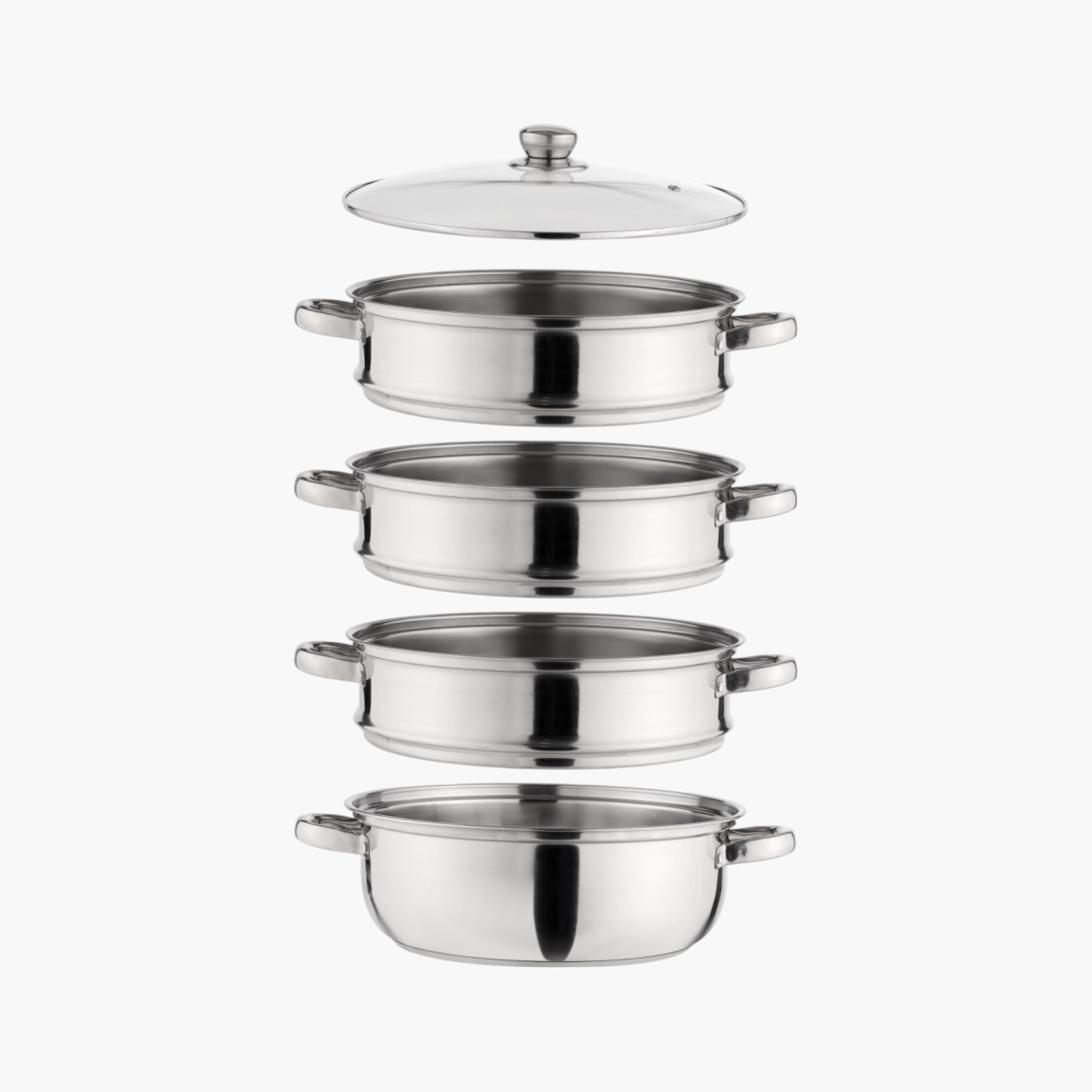 Multipurpose 4-Layer Stainless Steel Steamer Pot with Lid-household-kitchen-kitchentoolsandutensils-image-2