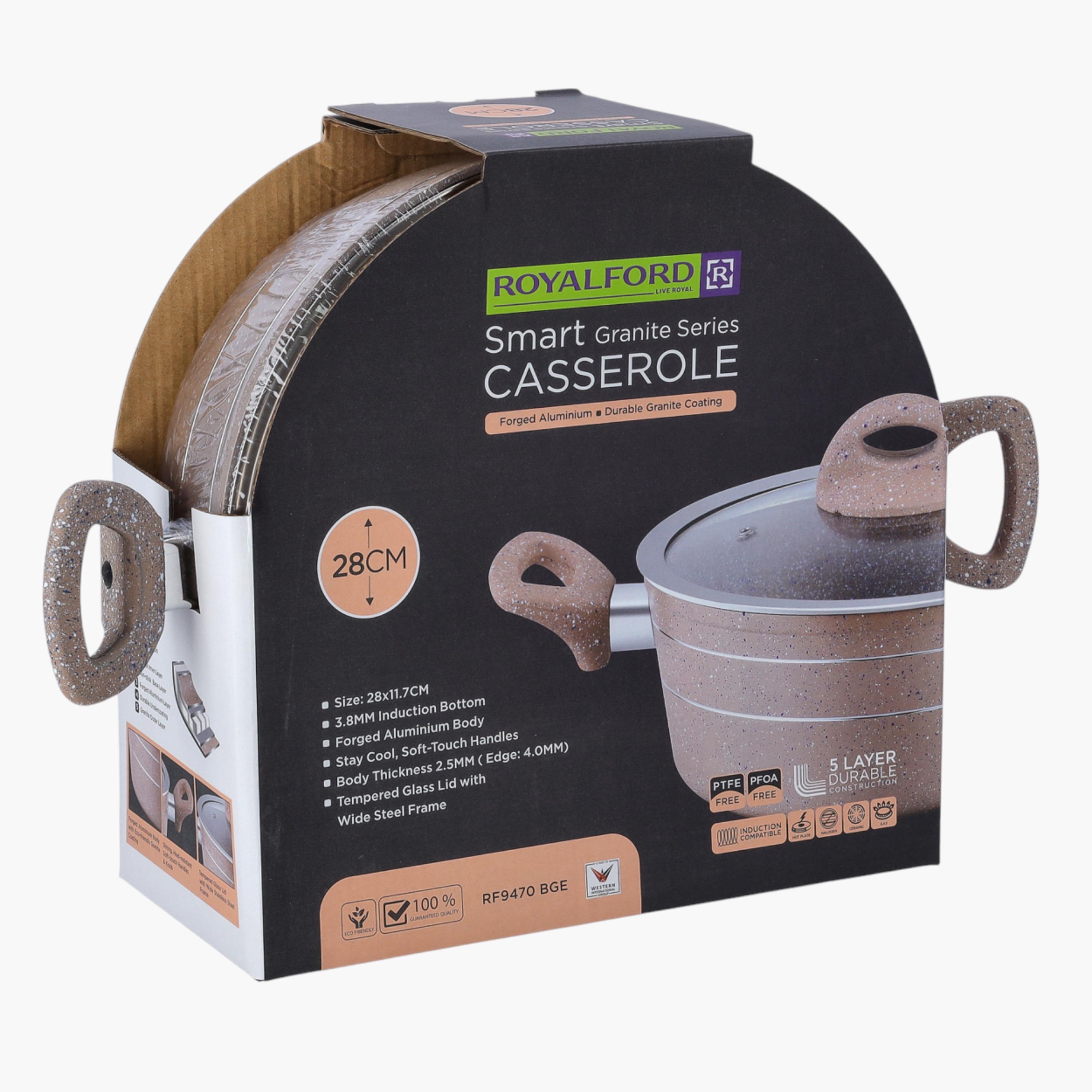 Granite Non-Stick Casserole with Glass Lid - 28 cms-household-kitchen-cookware-potsandpans-image-5
