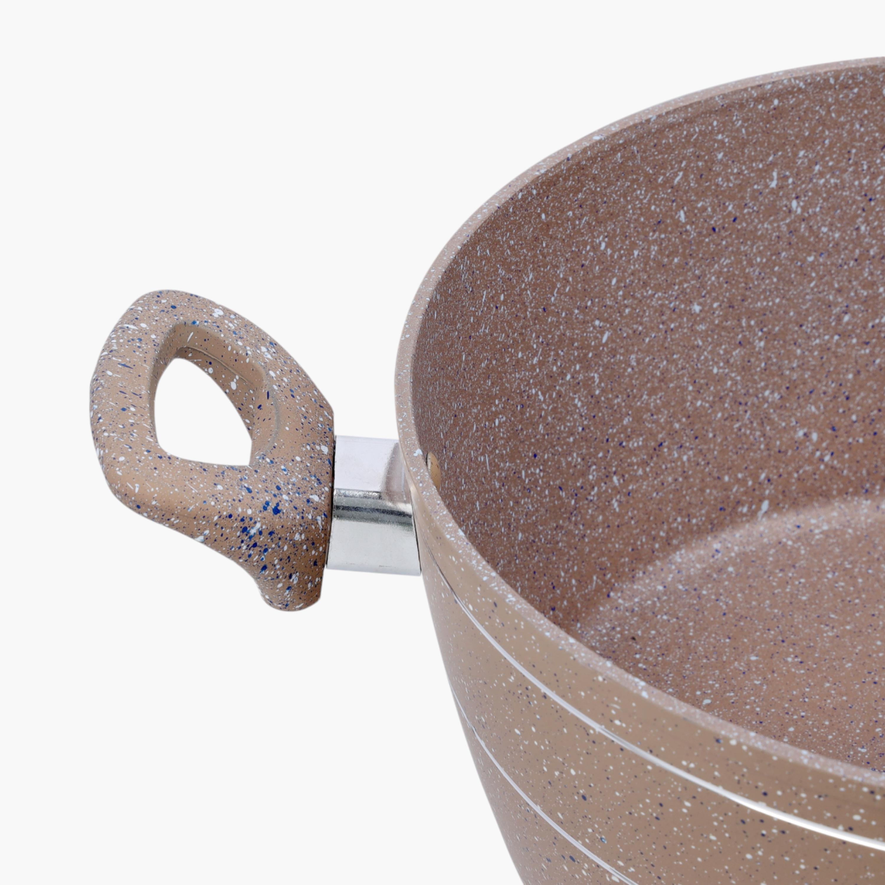 Granite Non-Stick Casserole with Glass Lid - 28 cms-household-kitchen-cookware-potsandpans-image-3