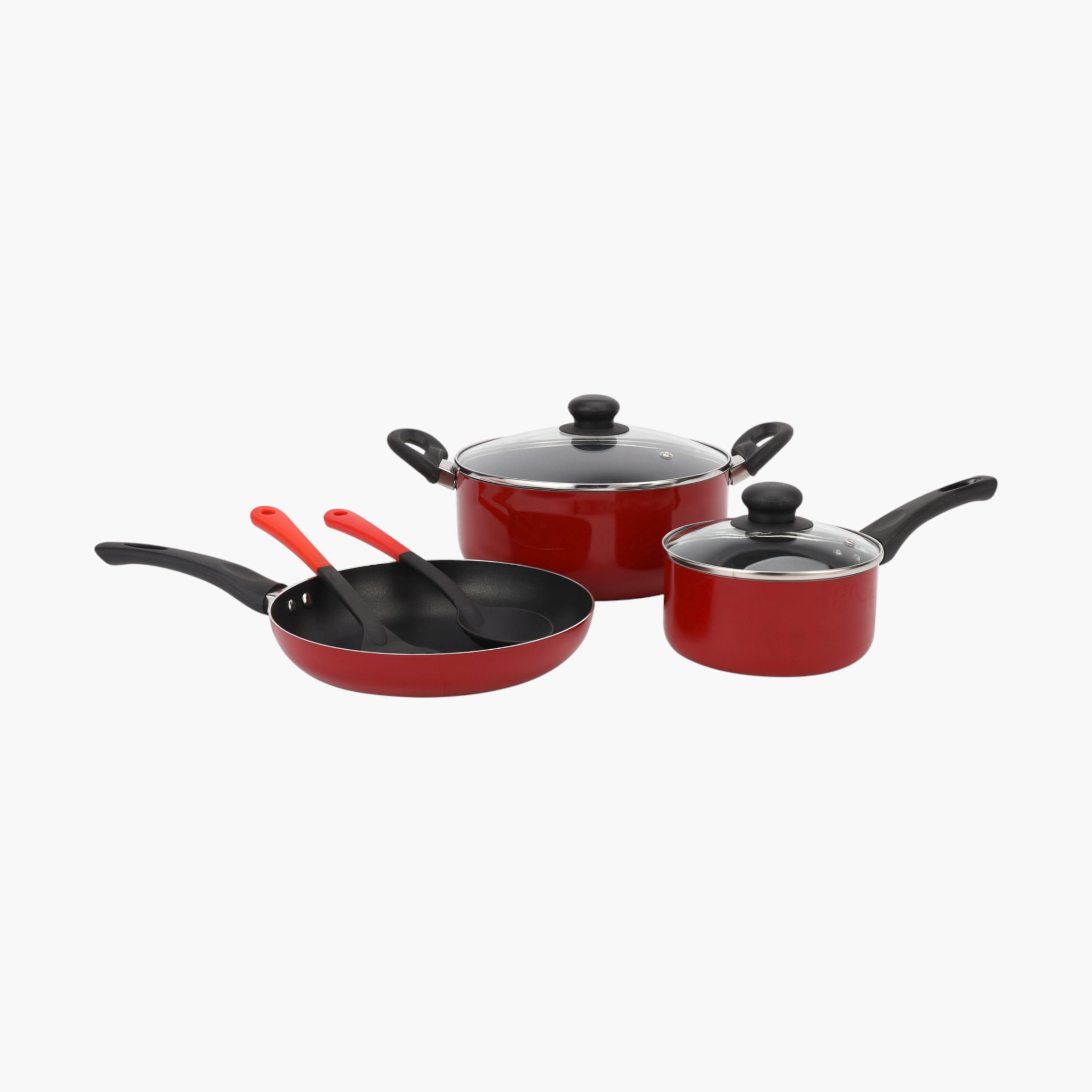 Aluminium Non-Stick 7-Piece Cookware Set-household-kitchen-cookware-cookwareandsets-image-1