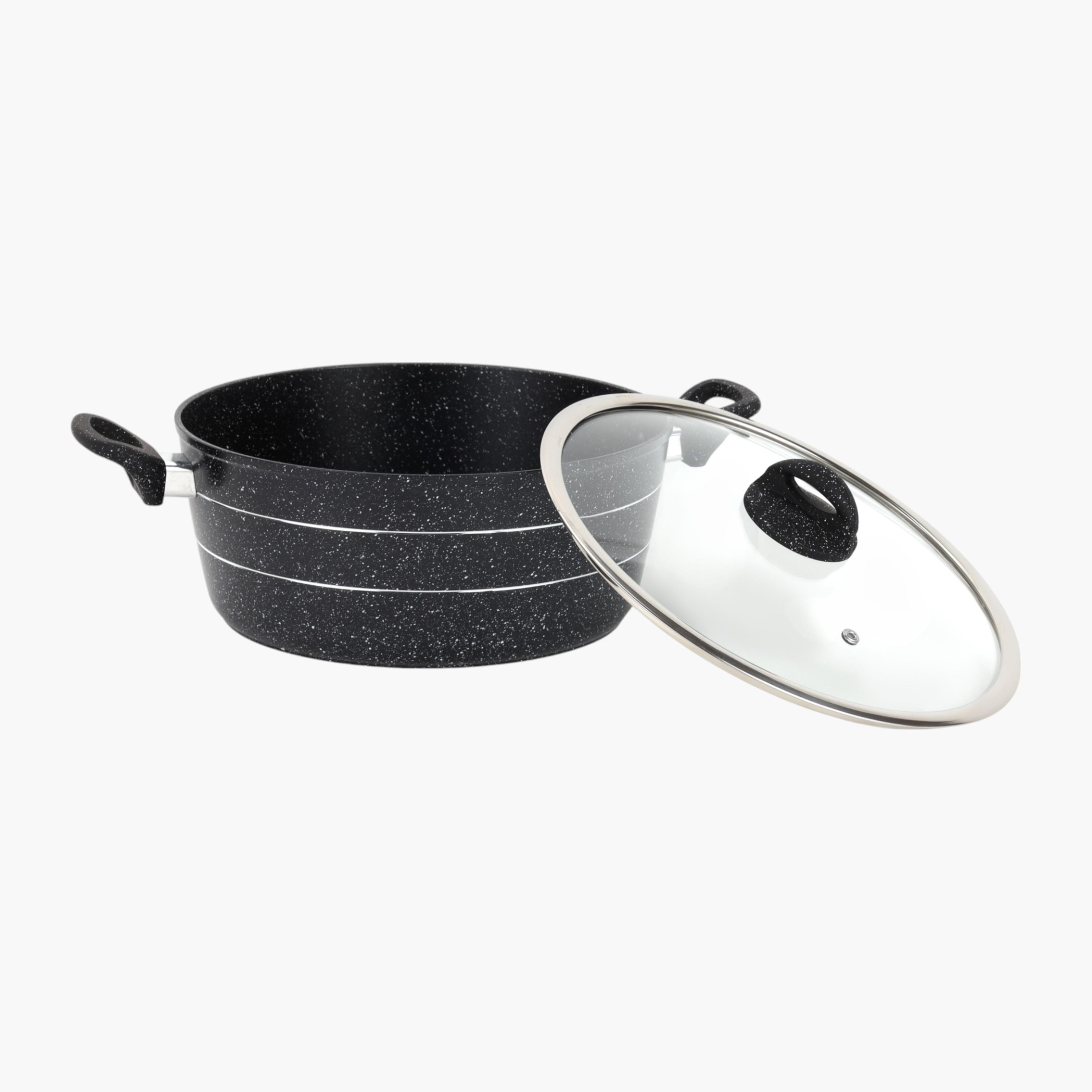 Royalford Smart Granite Series Aluminium Casserole with Lid - 30 cms-household-kitchen-cookware-potsandpans-image-2