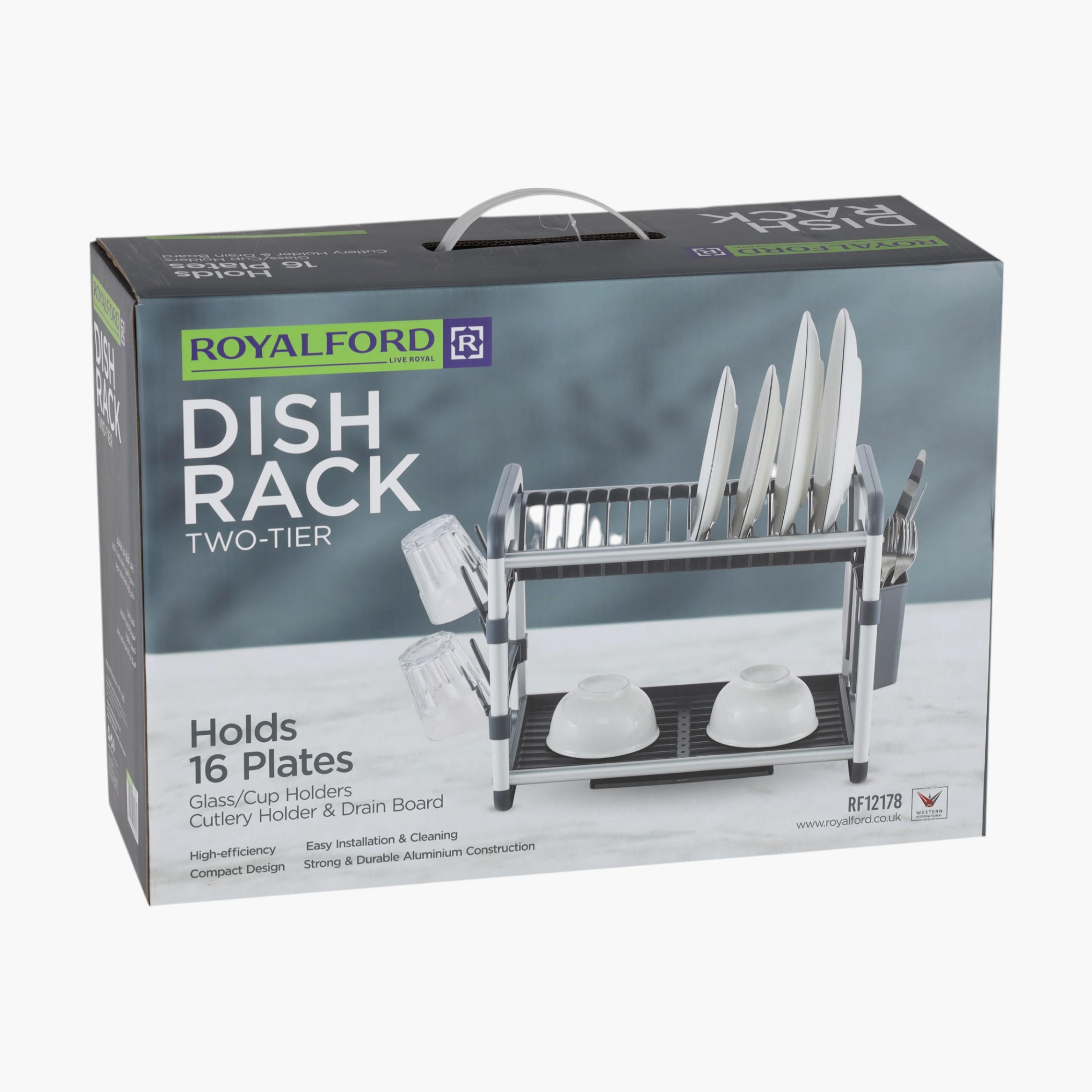 سلة ألمنيوم طابقين لتجفيف الأطباق من رويال فورد-household-kitchen-dishwashingandaccessories-dishracks-image-8