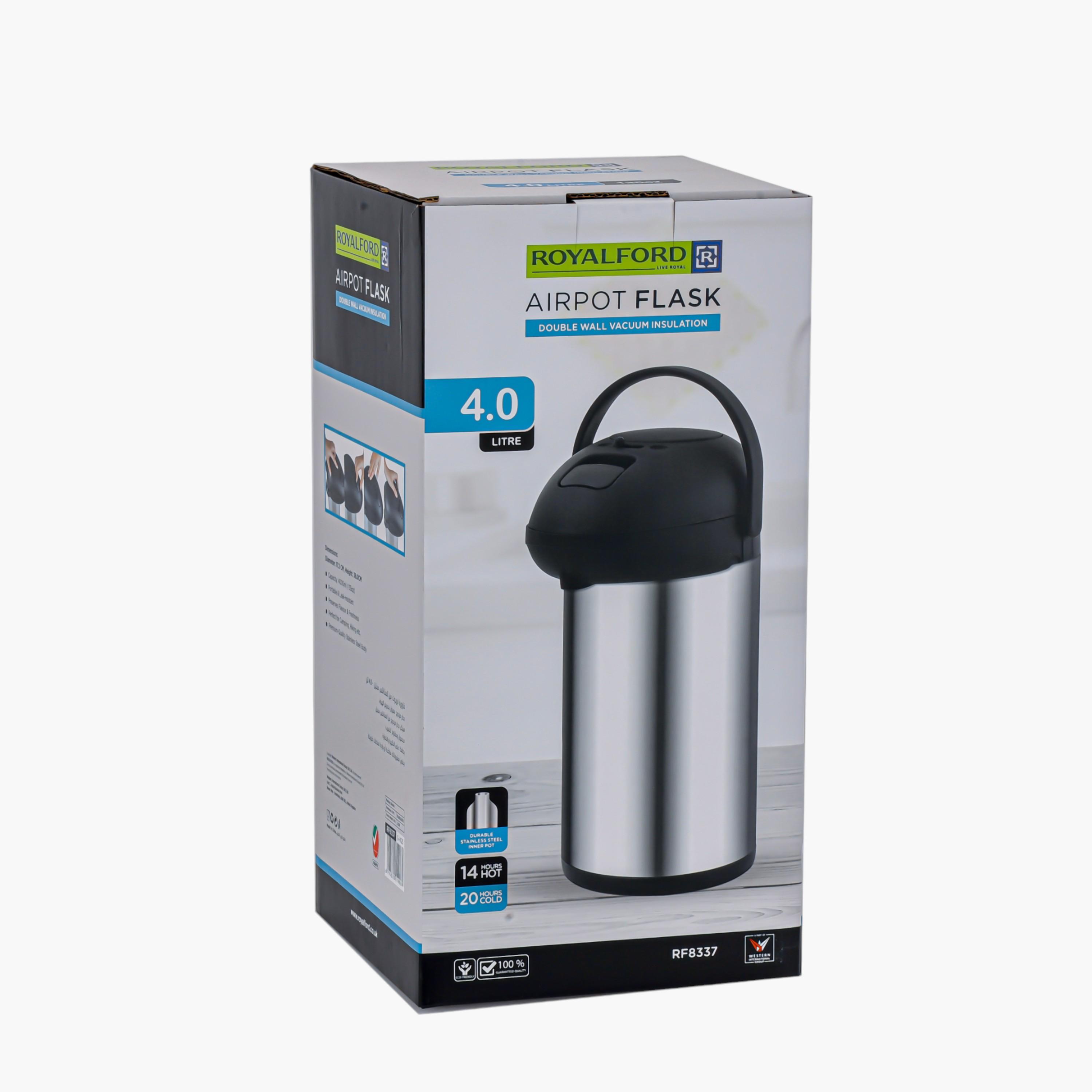 Royalford Double Wall Stainless Steel Vacuum Flask - 4 L-household-dining-teaandcoffee-vacuumflaskscoffeeandteapots-image-8