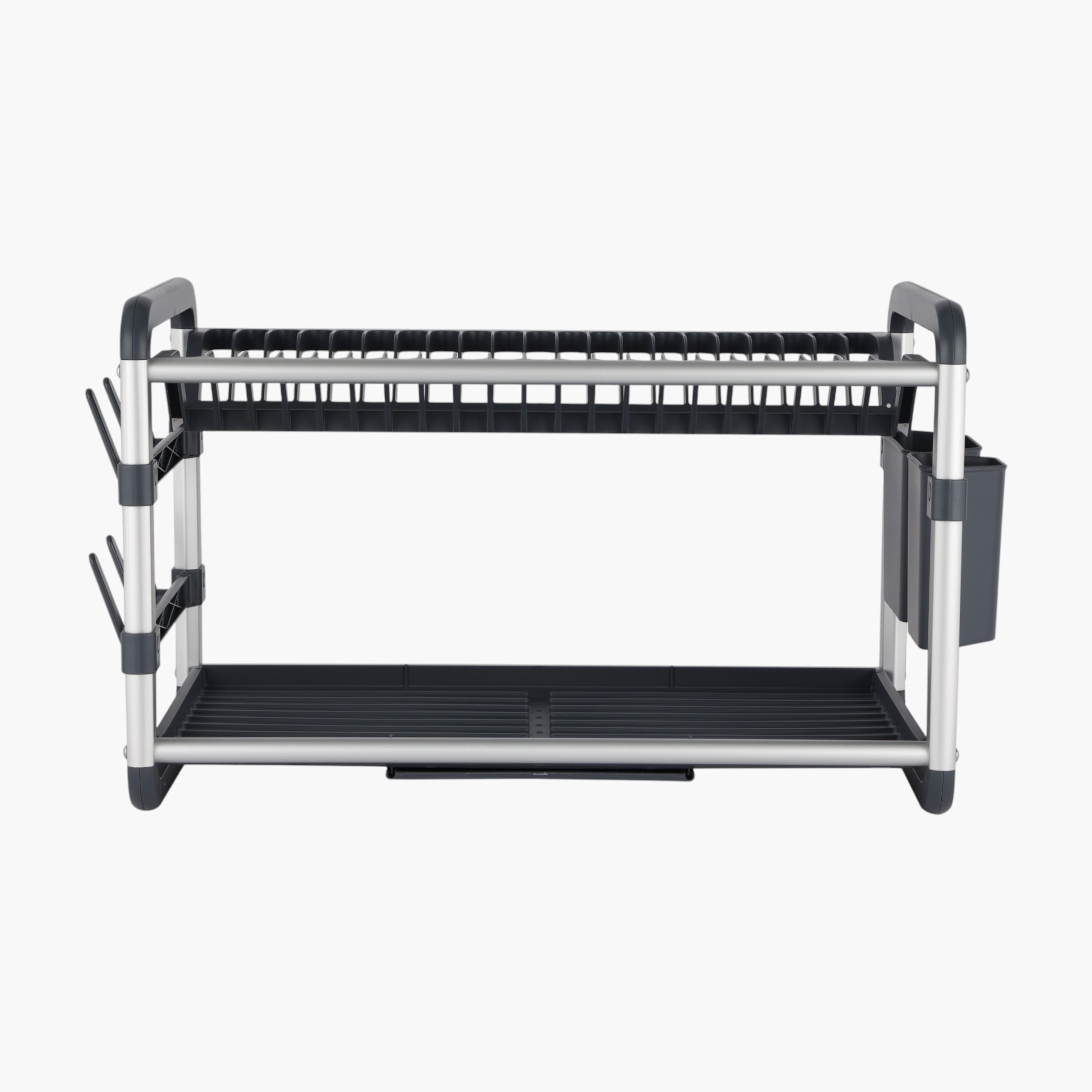 رف تجفيف صحون ألومنيوم بطابقين - رويال فورد-household-kitchen-dishwashingandaccessories-dishracks-image-1