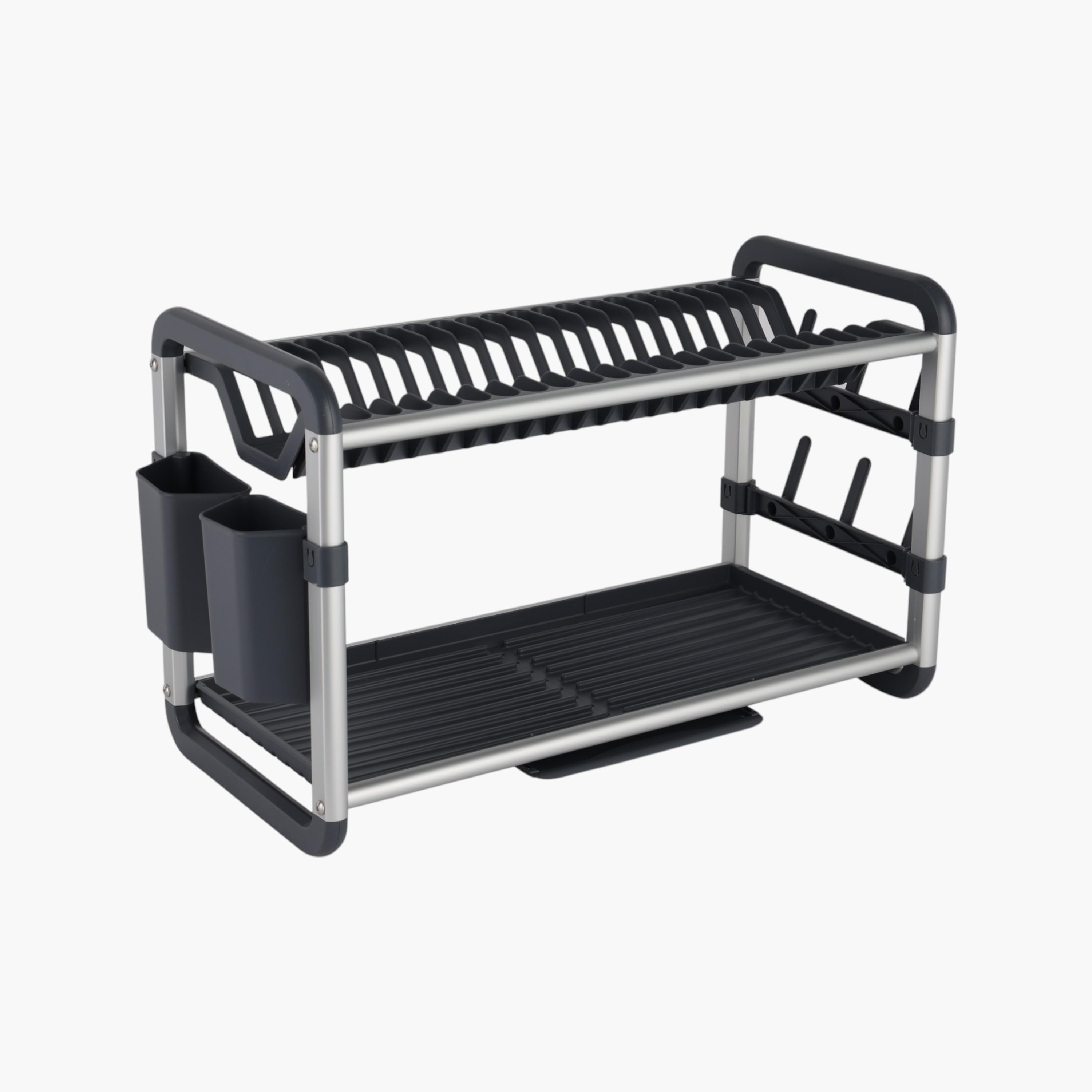 رف تجفيف صحون ألومنيوم بطابقين - رويال فورد-household-kitchen-dishwashingandaccessories-dishracks-image-3