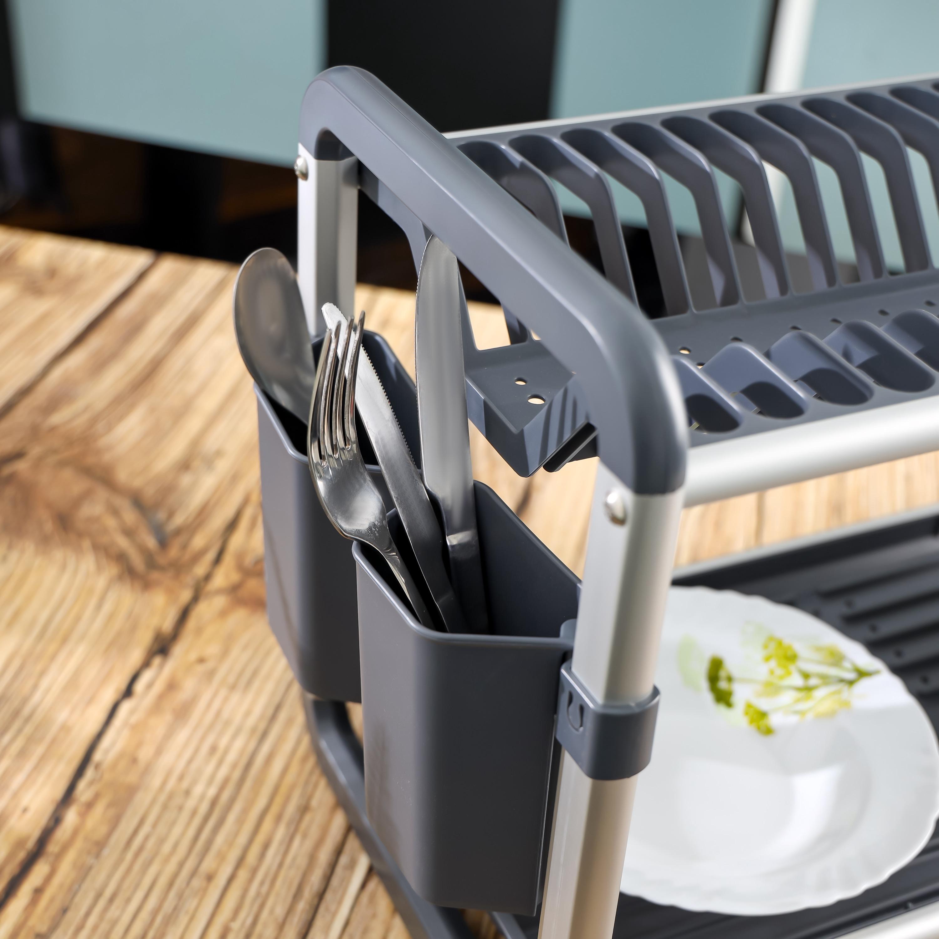 رف تجفيف صحون ألومنيوم بطابقين - رويال فورد-household-kitchen-dishwashingandaccessories-dishracks-image-4