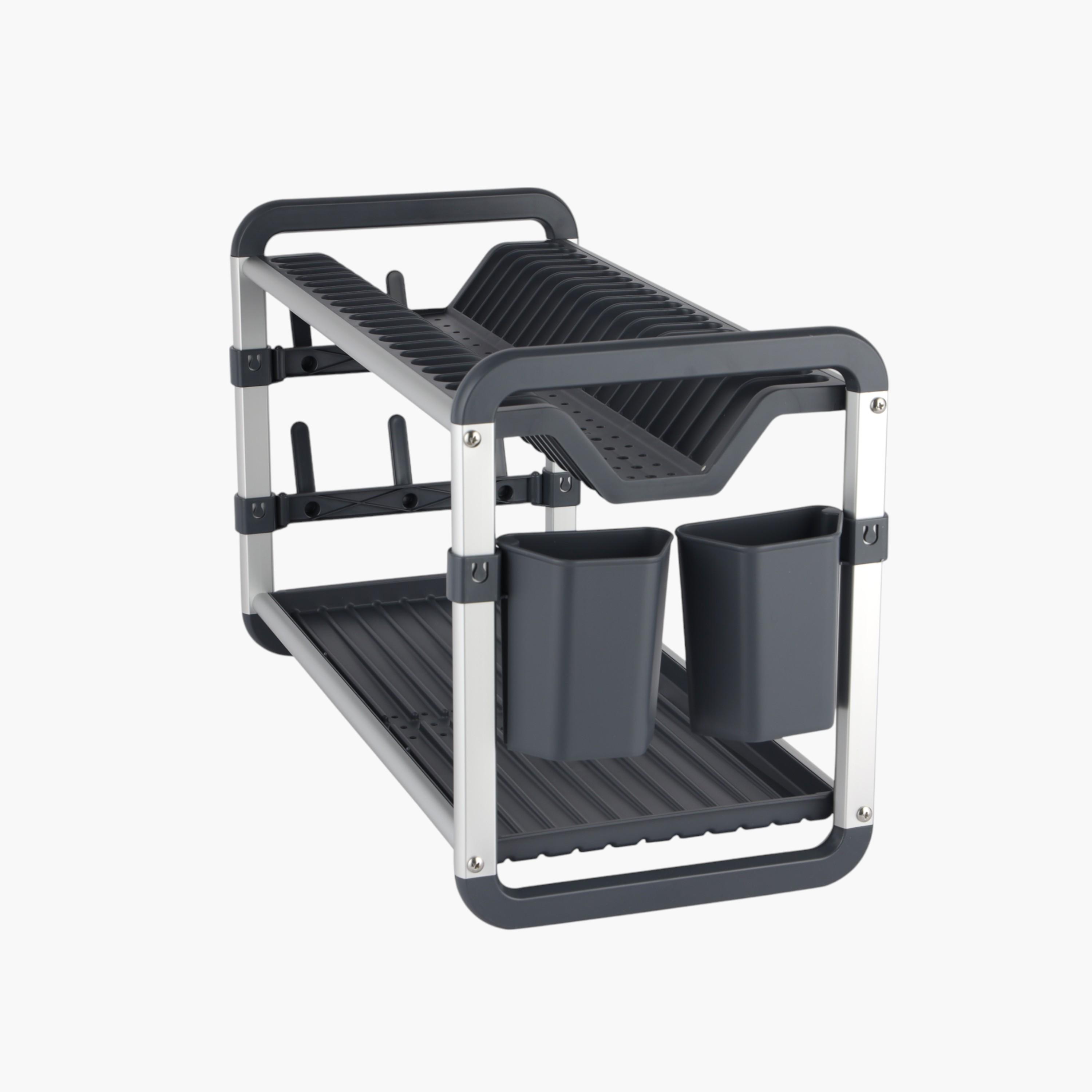 رف تجفيف صحون ألومنيوم بطابقين - رويال فورد-household-kitchen-dishwashingandaccessories-dishracks-image-6