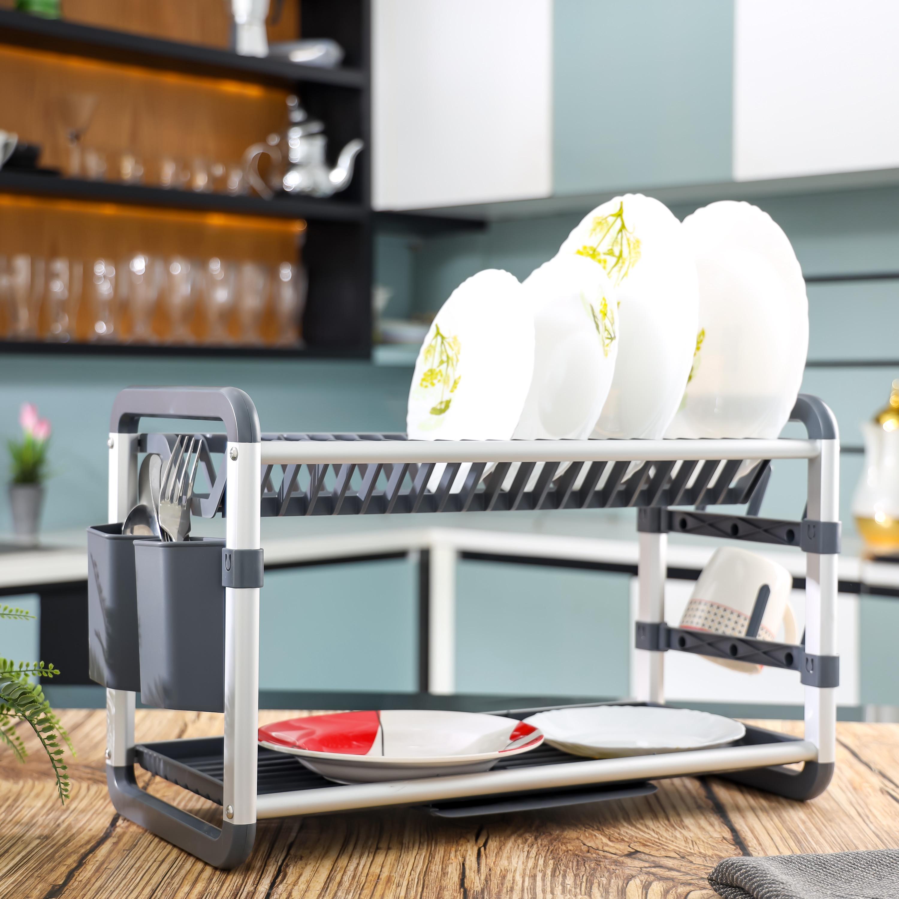 رف تجفيف صحون ألومنيوم بطابقين - رويال فورد-household-kitchen-dishwashingandaccessories-dishracks-image-7