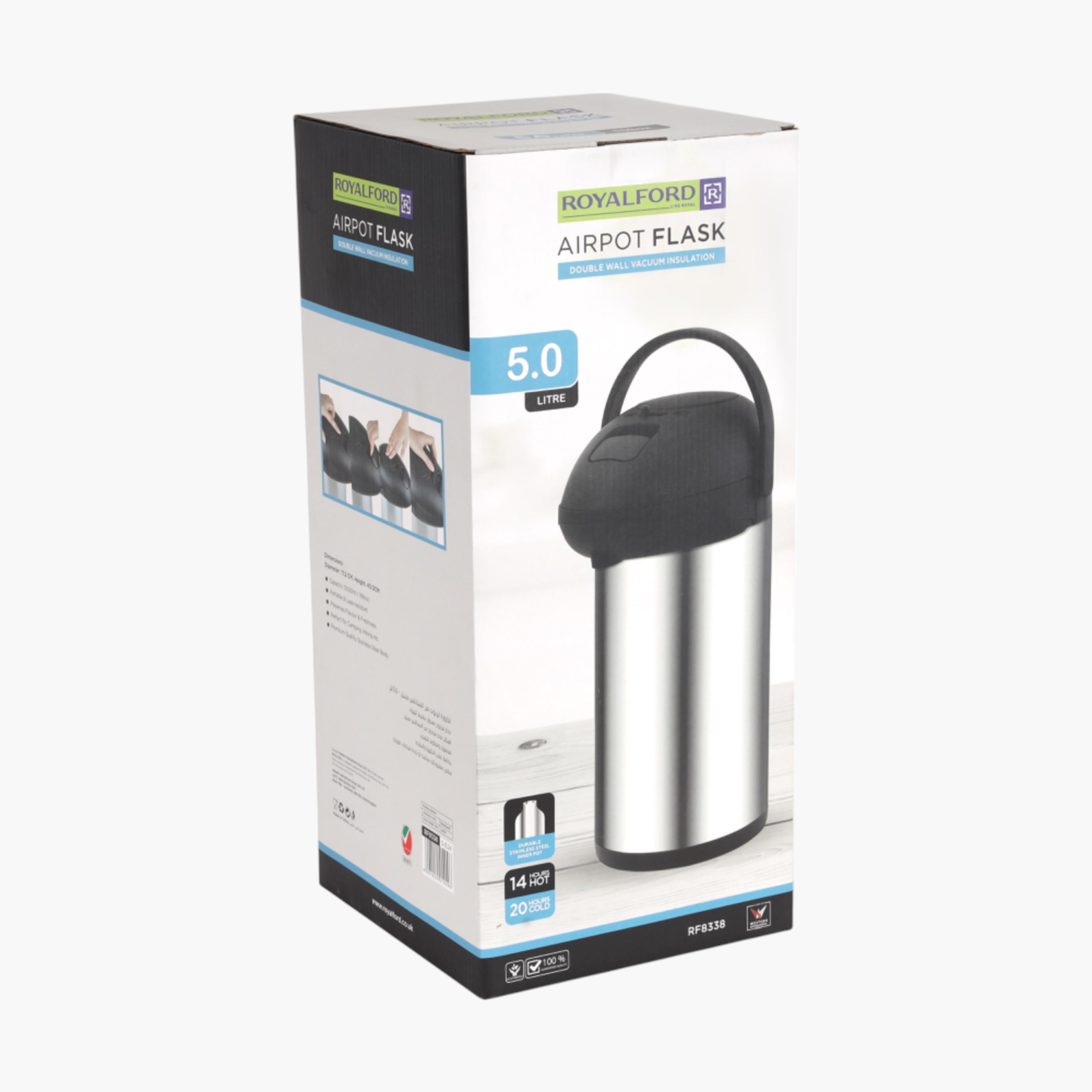 Royalford Double Wall Stainless Steel Vacuum Flask - 5 L-household-dining-teaandcoffee-vacuumflaskscoffeeandteapots-image-5