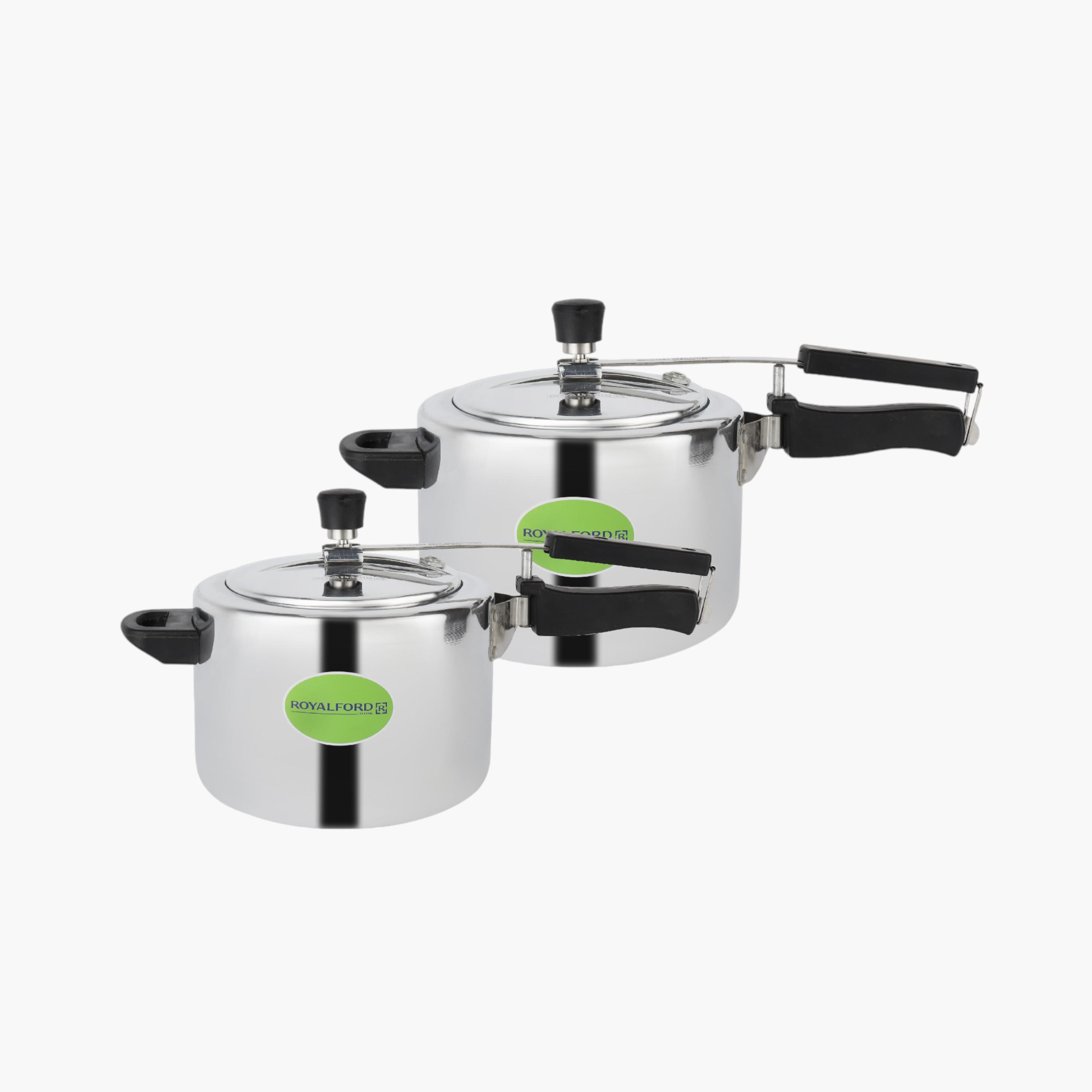 Aluminium 2-Piece Pressure Cooker Set-household-kitchen-cookware-cookwareandsets-image-1