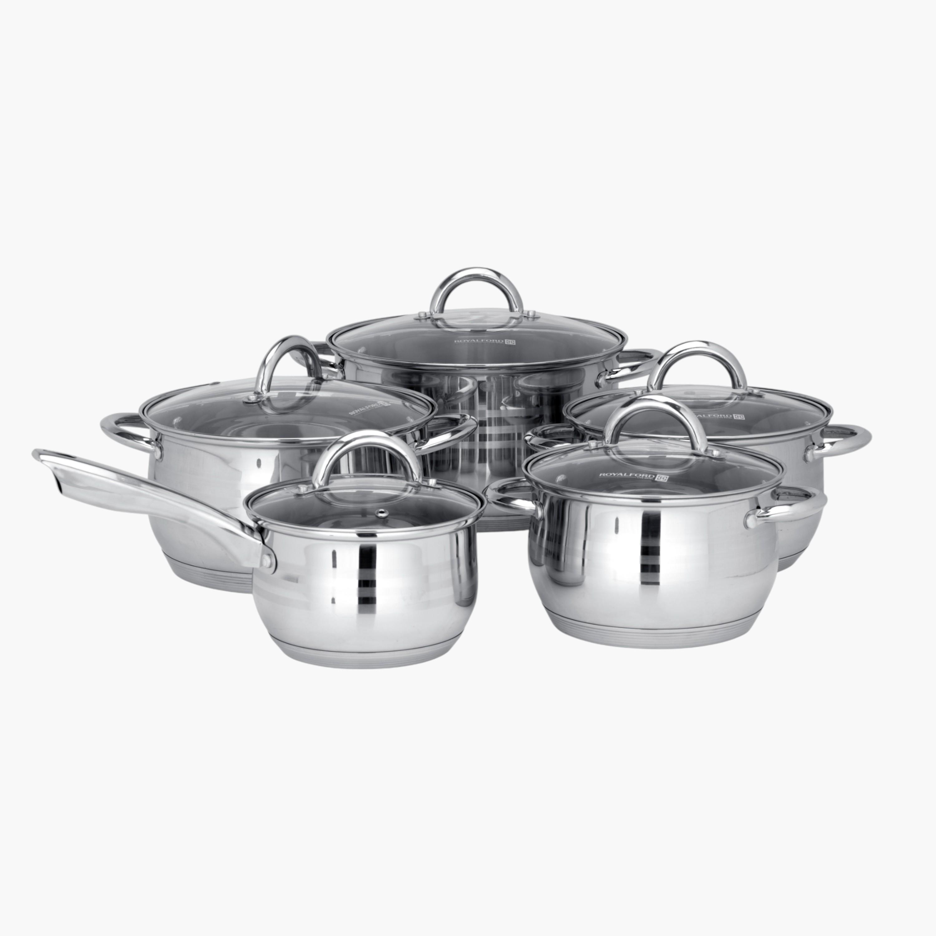 Royalford 10-Piece Stainless Steel Cookware Set-household-kitchen-cookware-cookwareandsets-image-1