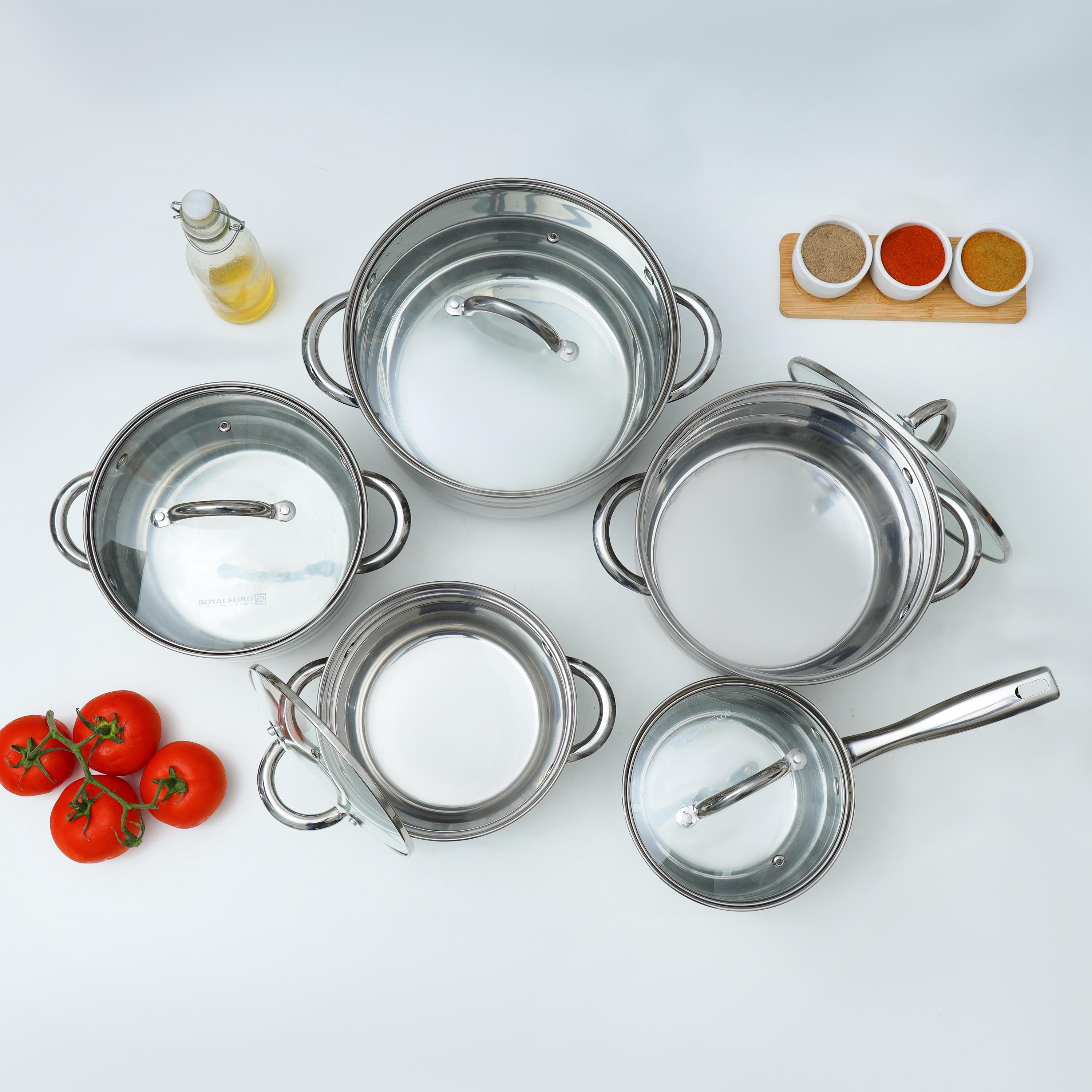 Royalford 10-Piece Stainless Steel Cookware Set-household-kitchen-cookware-cookwareandsets-image-5