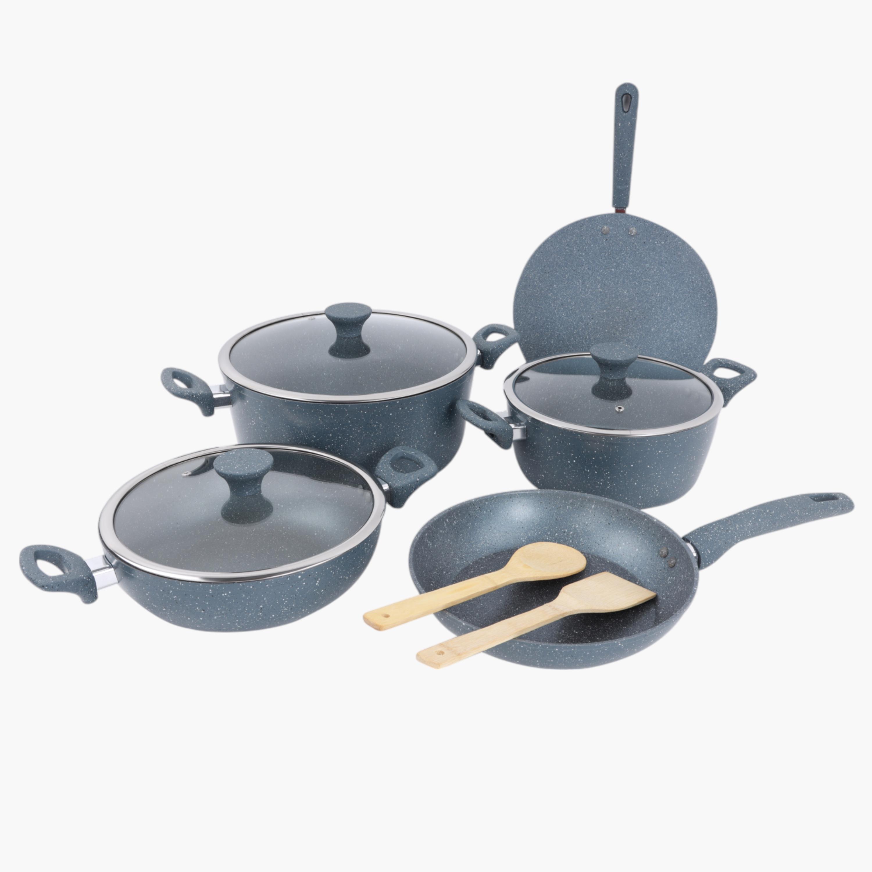 Forged Aluminium 10-Piece Cookware Set-household-kitchen-cookware-cookwareandsets-image-1