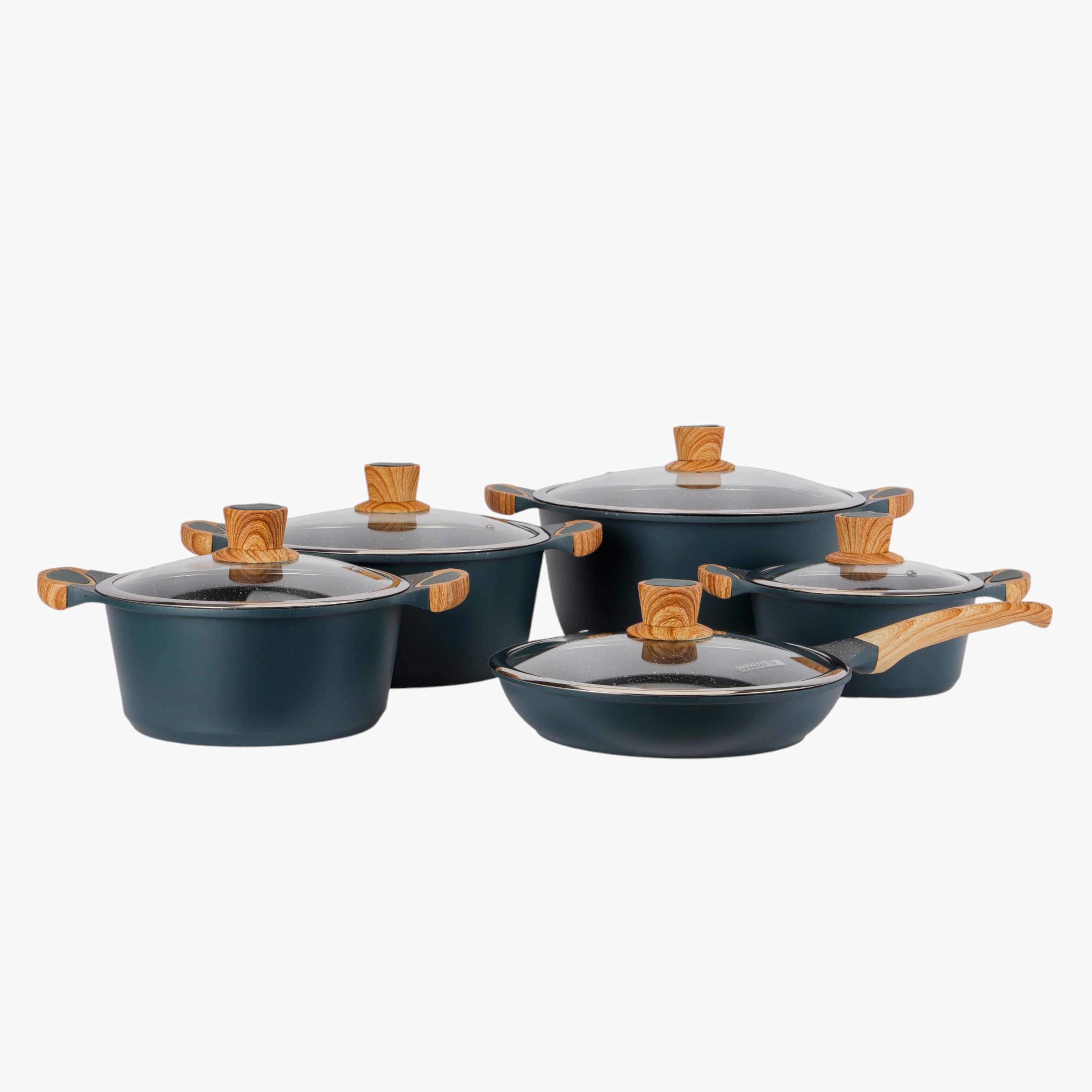 Royal Emerald 10-Piece Die-Cast Aluminium Cookware Set-household-kitchen-cookware-cookwareandsets-image-4