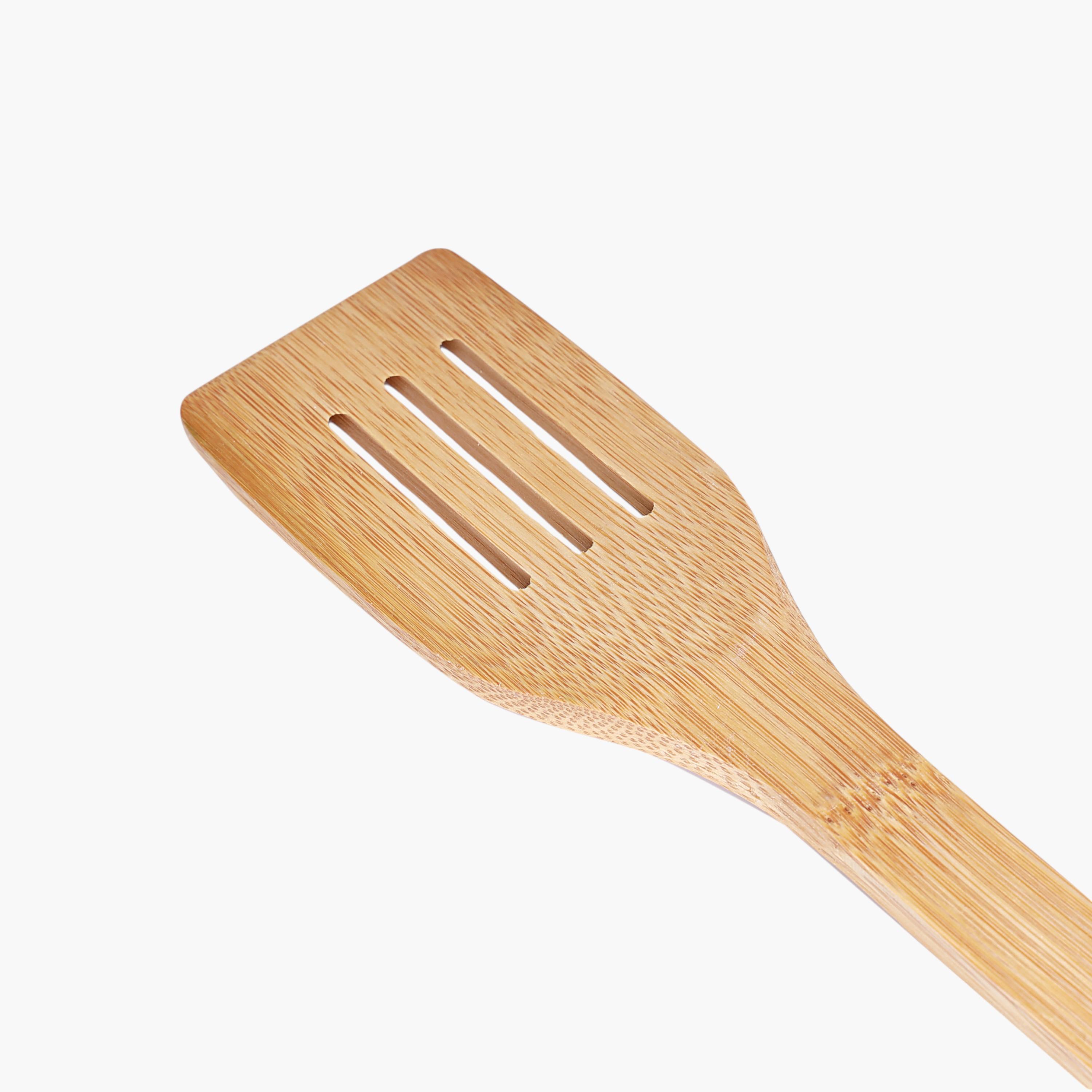 Royalford Bamboo Slotted Turner-household-kitchen-kitchentoolsandutensils-cookingutensils-image-2