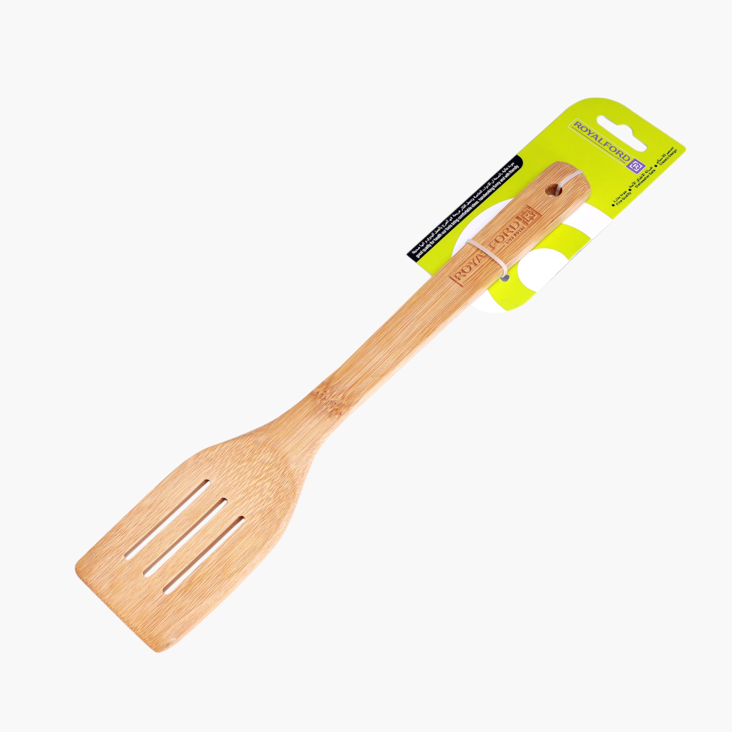 Royalford Bamboo Slotted Turner-household-kitchen-kitchentoolsandutensils-cookingutensils-image-4