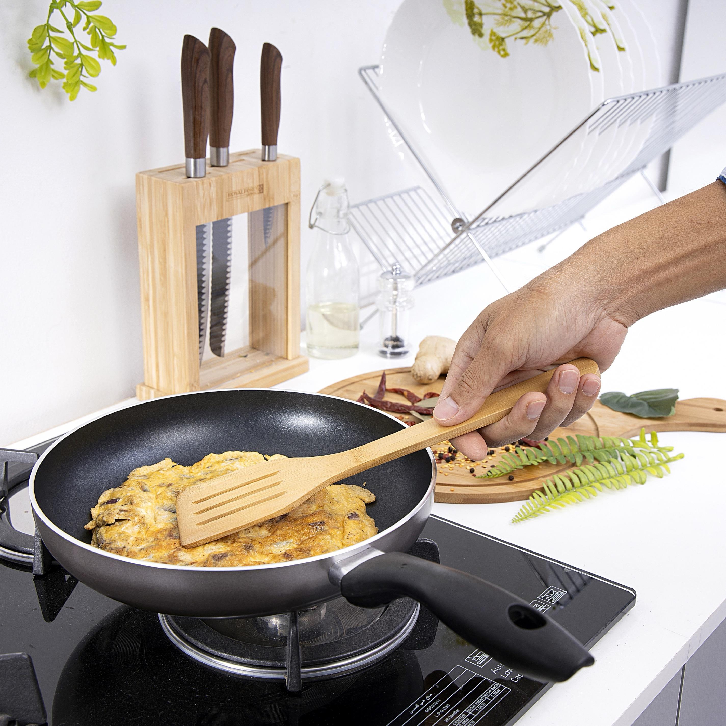 Royalford Bamboo Slotted Turner-household-kitchen-kitchentoolsandutensils-cookingutensils-image-7
