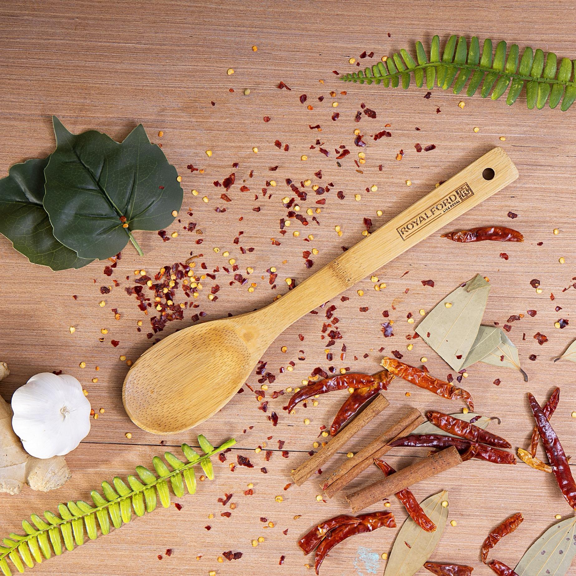 Royalford Bamboo Serving Spoon-household-kitchen-kitchentoolsandutensils-cookingutensils-image-6
