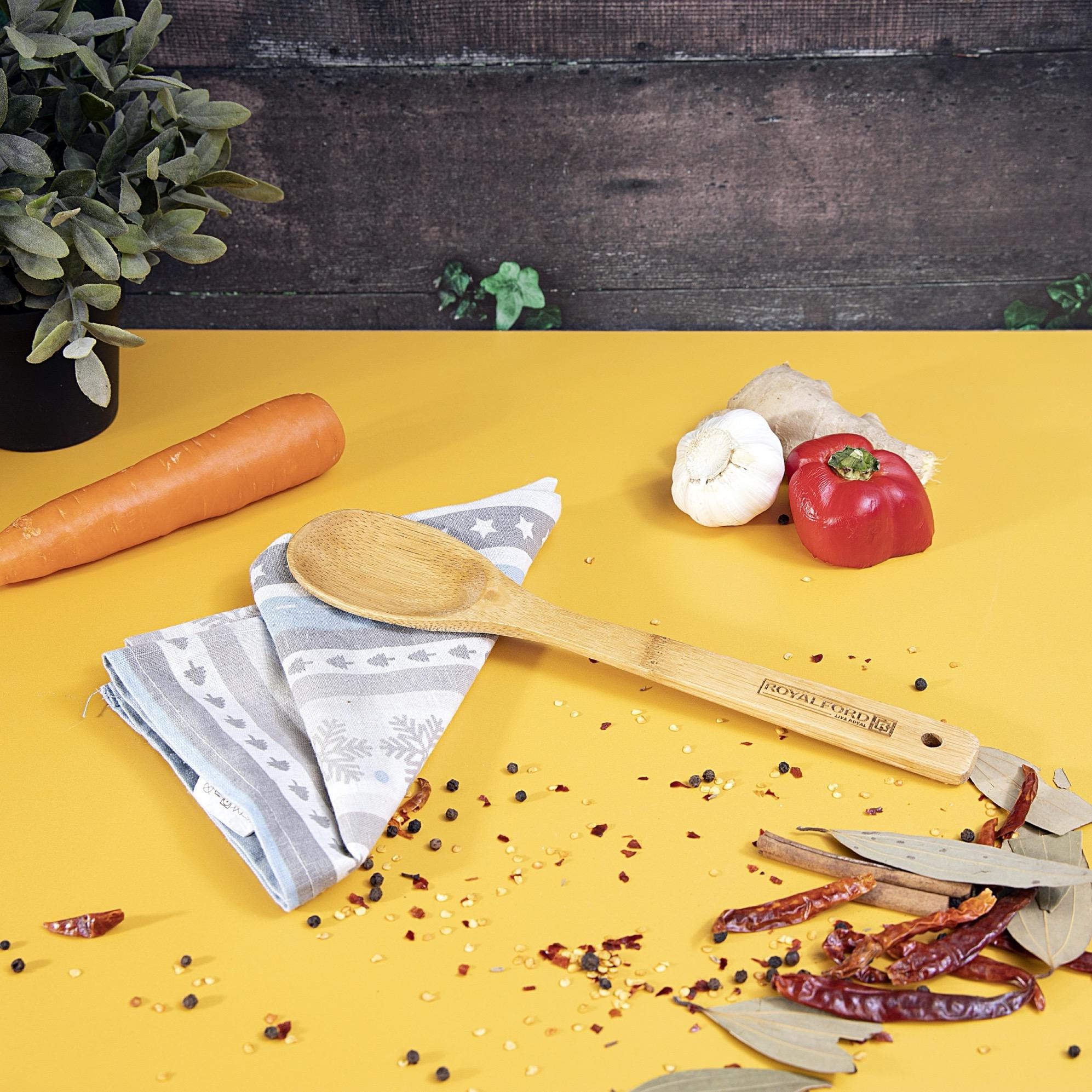 Royalford Bamboo Serving Spoon-household-kitchen-kitchentoolsandutensils-cookingutensils-image-7