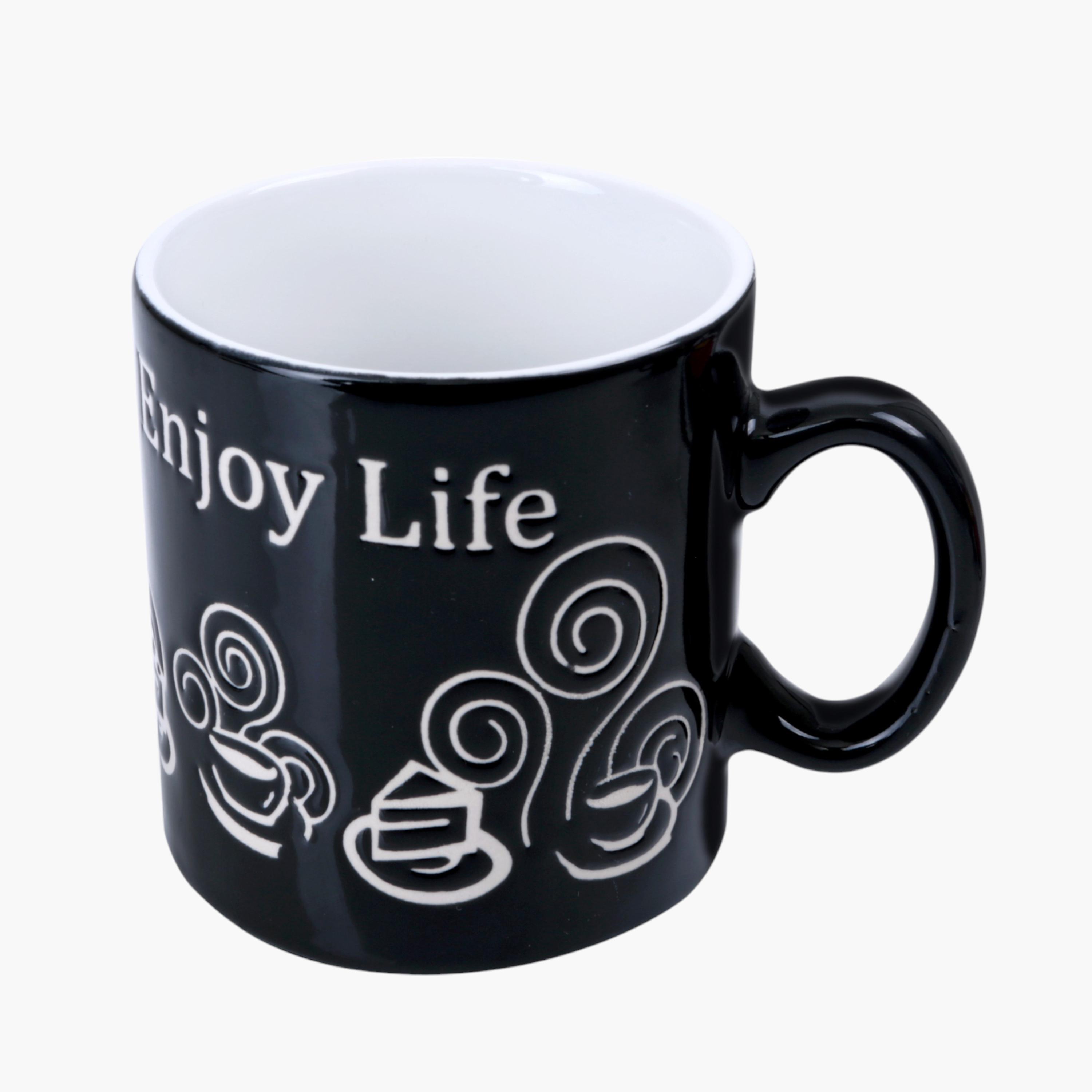 Royalford Slogan Print Stoneware Mug - 266 ml-household-dining-teaandcoffee-mugsandcups-image-1