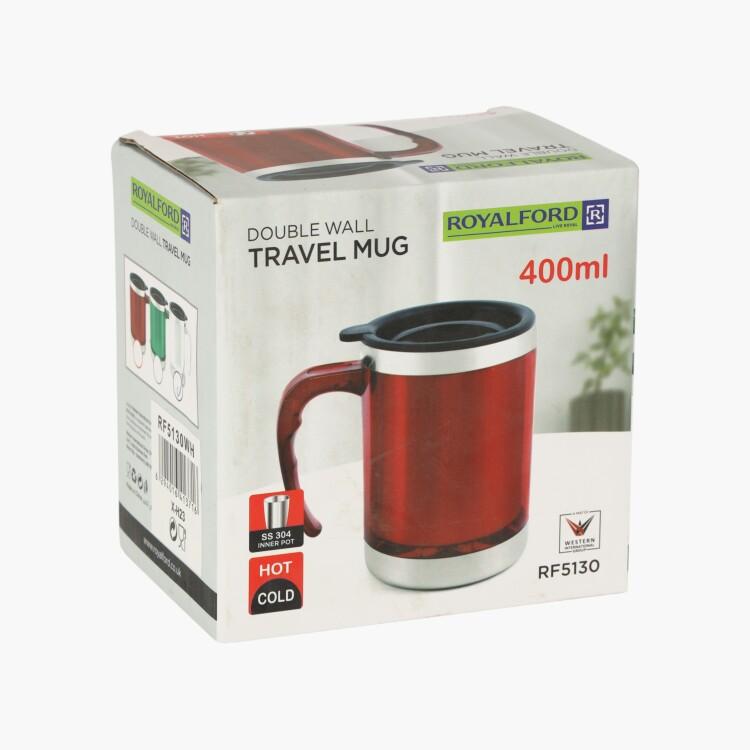Royalford Double Wall Travel Mug - 400 ml-household-dining-teaandcoffee-travelmugsandsippers-image-5