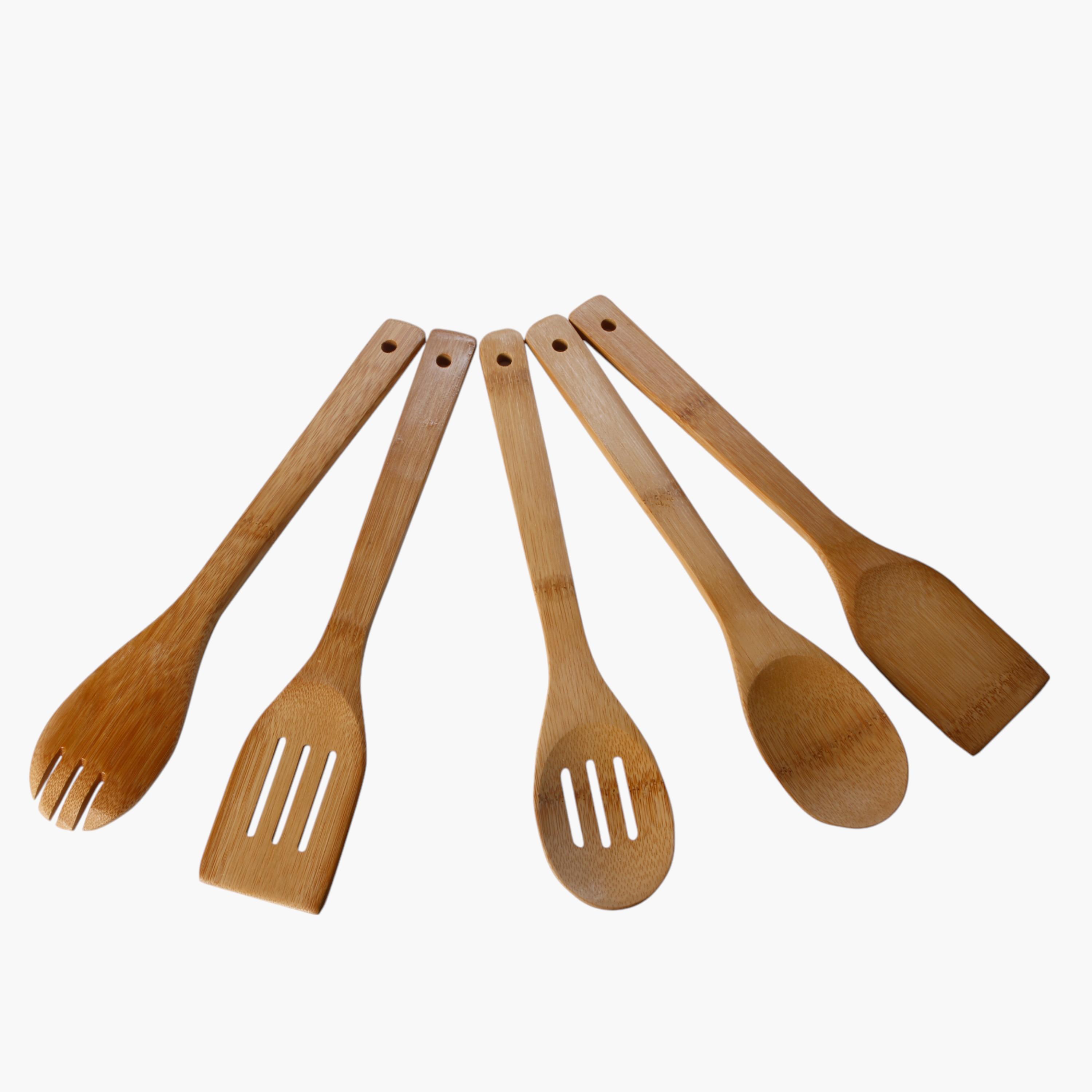 Bamboo 5-Piece Kitchen Tool Set-household-kitchen-kitchentoolsandutensils-cookingutensils-image-3