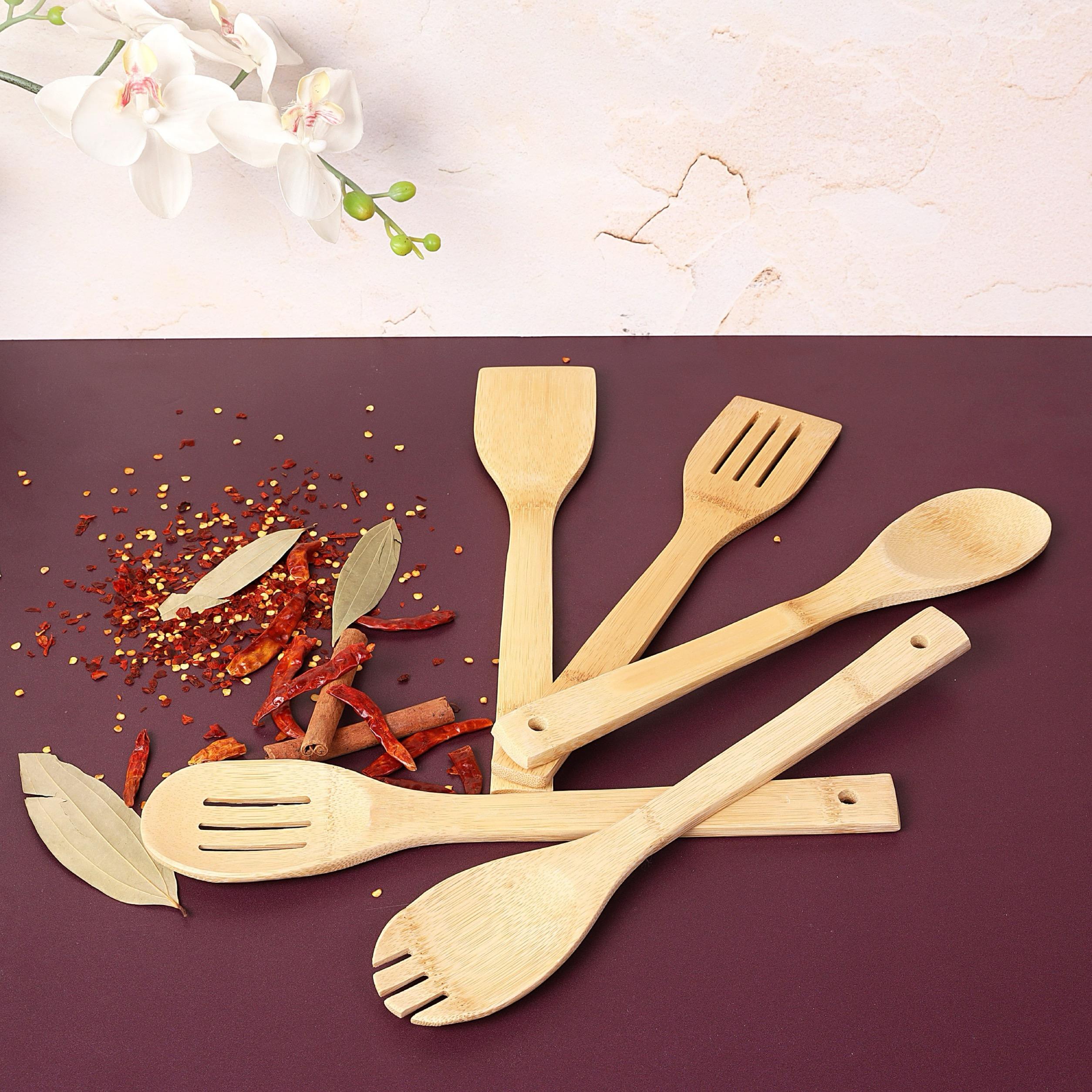 Bamboo 5-Piece Kitchen Tool Set-household-kitchen-kitchentoolsandutensils-cookingutensils-image-8
