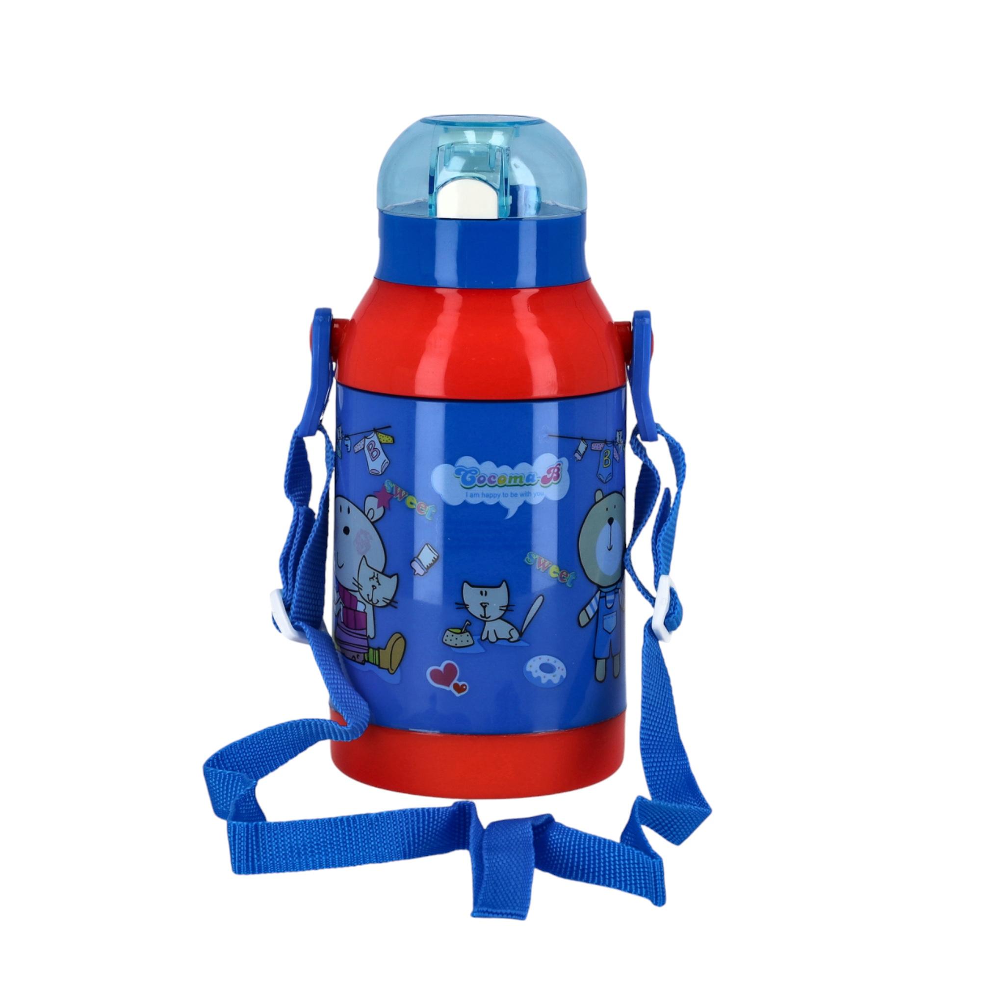 Printed Water Bottle with Bendy Straw - 500 ml-household-dining-drinkserveware-bottles-image-2
