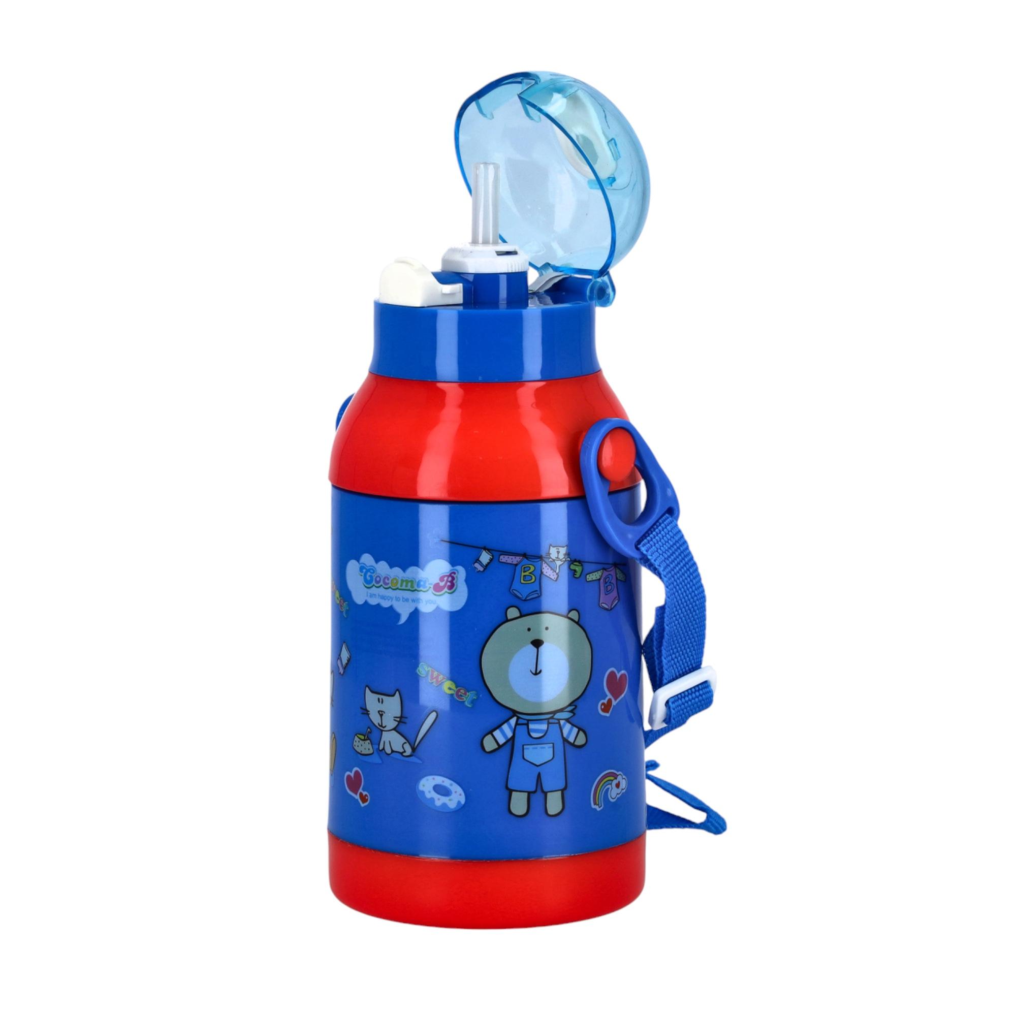Printed Water Bottle with Bendy Straw - 500 ml-household-dining-drinkserveware-bottles-image-5