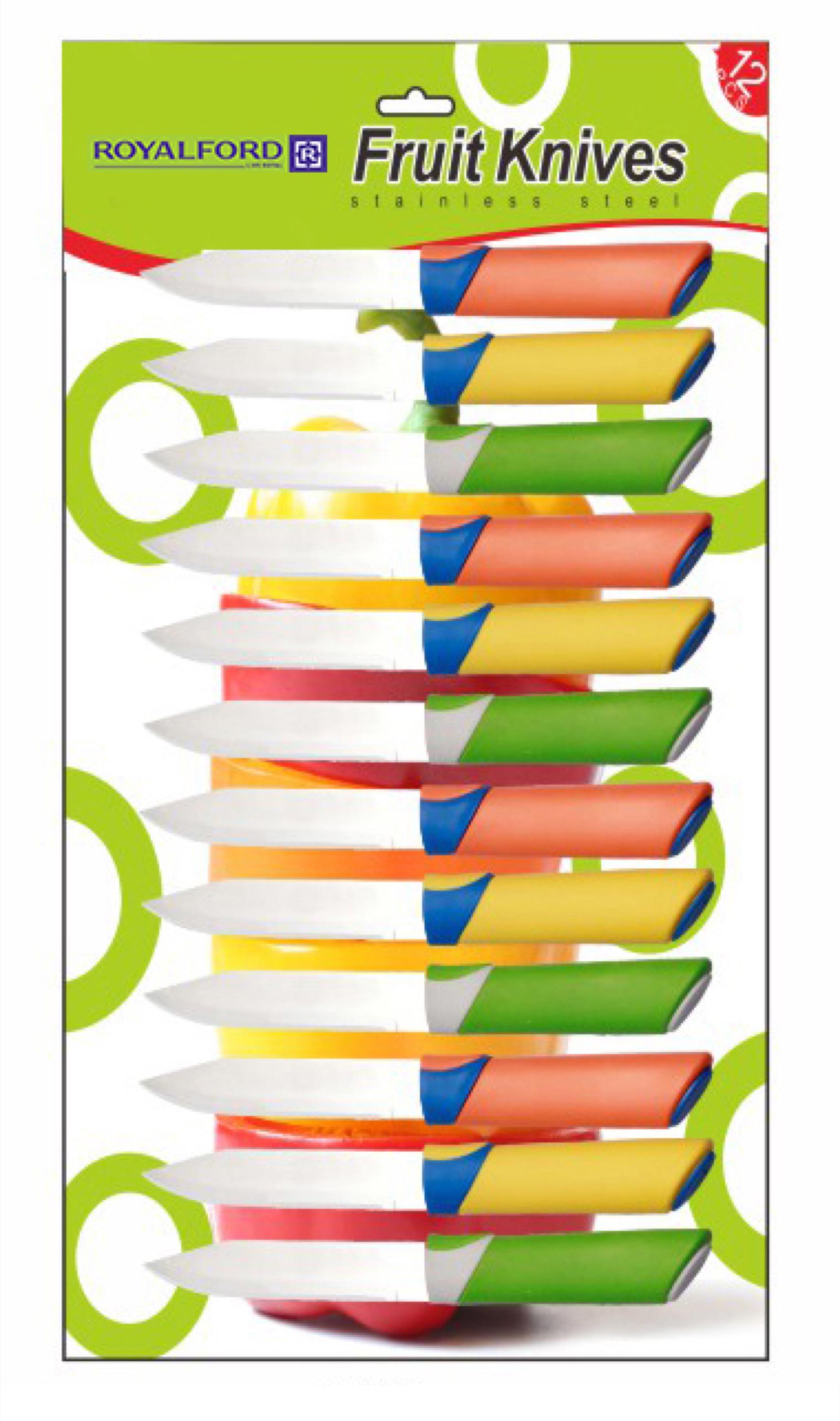 Royalford 12-Piece Stainless Steel Blade Fruit Knife Set-household-kitchen-kitchentoolsandutensils-knives-image-5