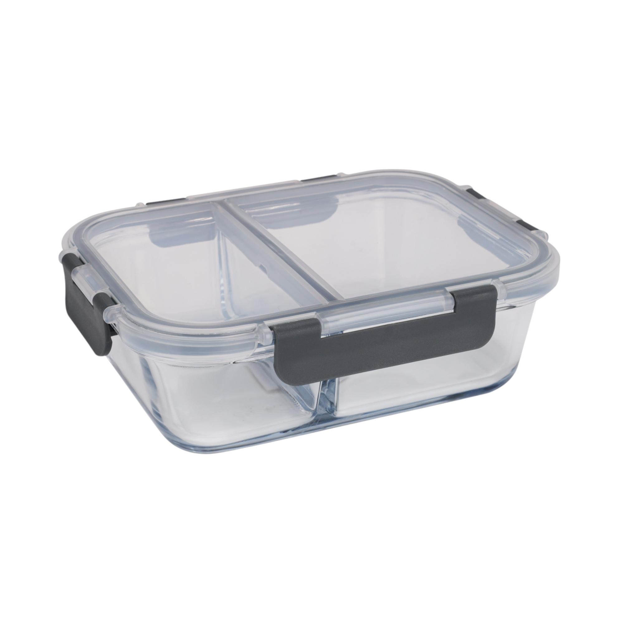 Glass Meal Prep Container with 2 Compartments-household-kitchen-foodstorage-containers-image-1