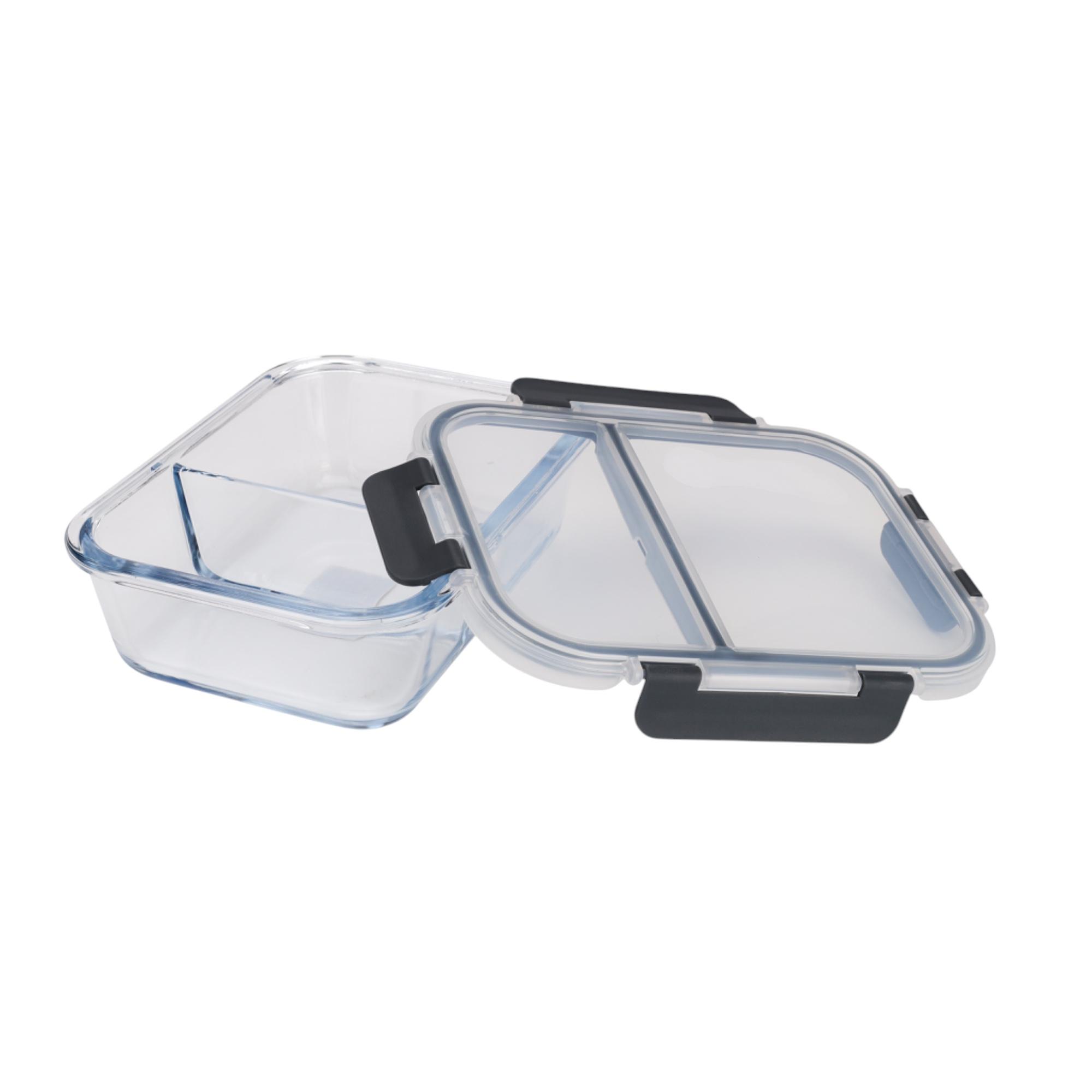 Glass Meal Prep Container with 2 Compartments-household-kitchen-foodstorage-containers-image-2