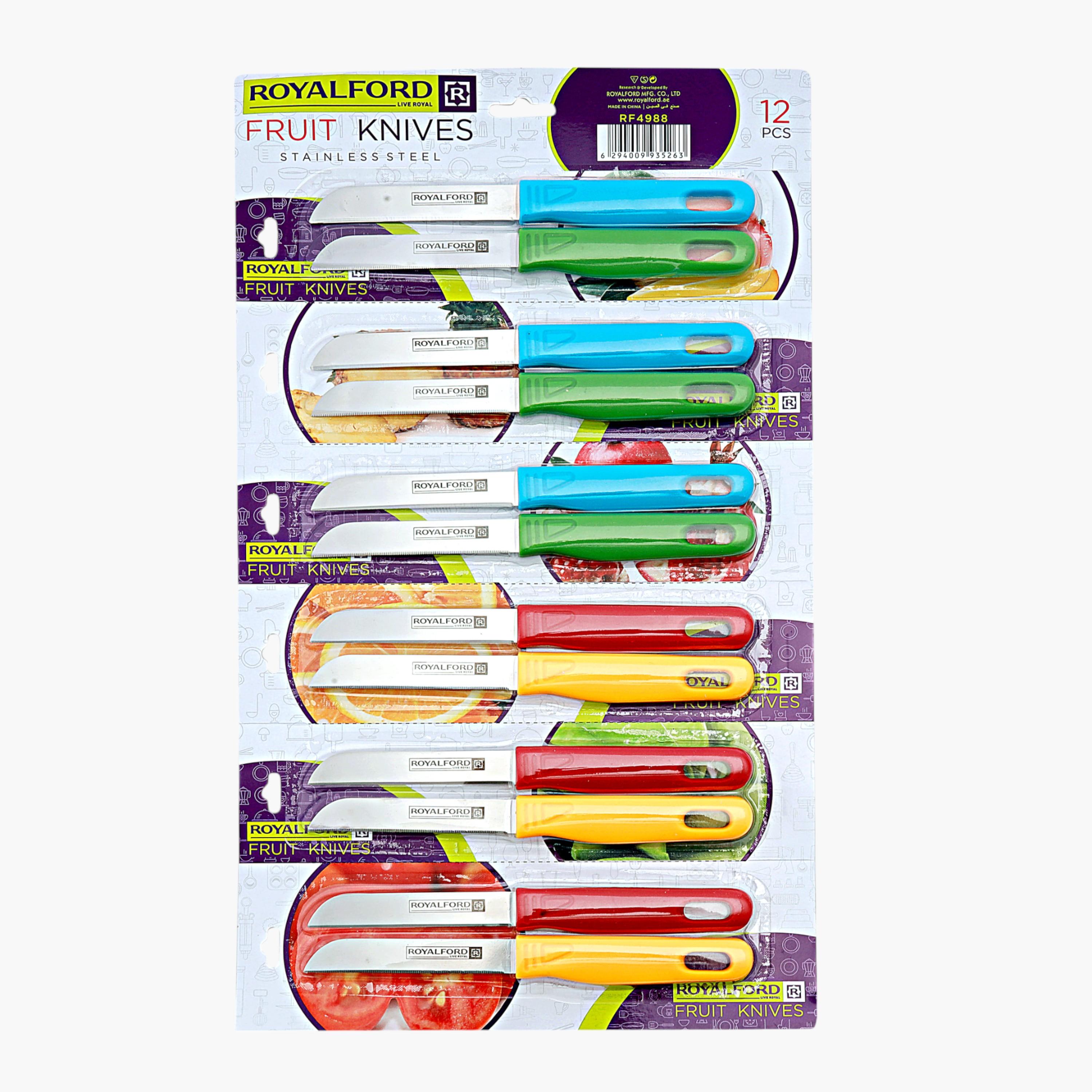Royalford 12-Piece Stainless Steel Blade Fruit Knife Set-household-kitchen-kitchentoolsandutensils-knives-image-5