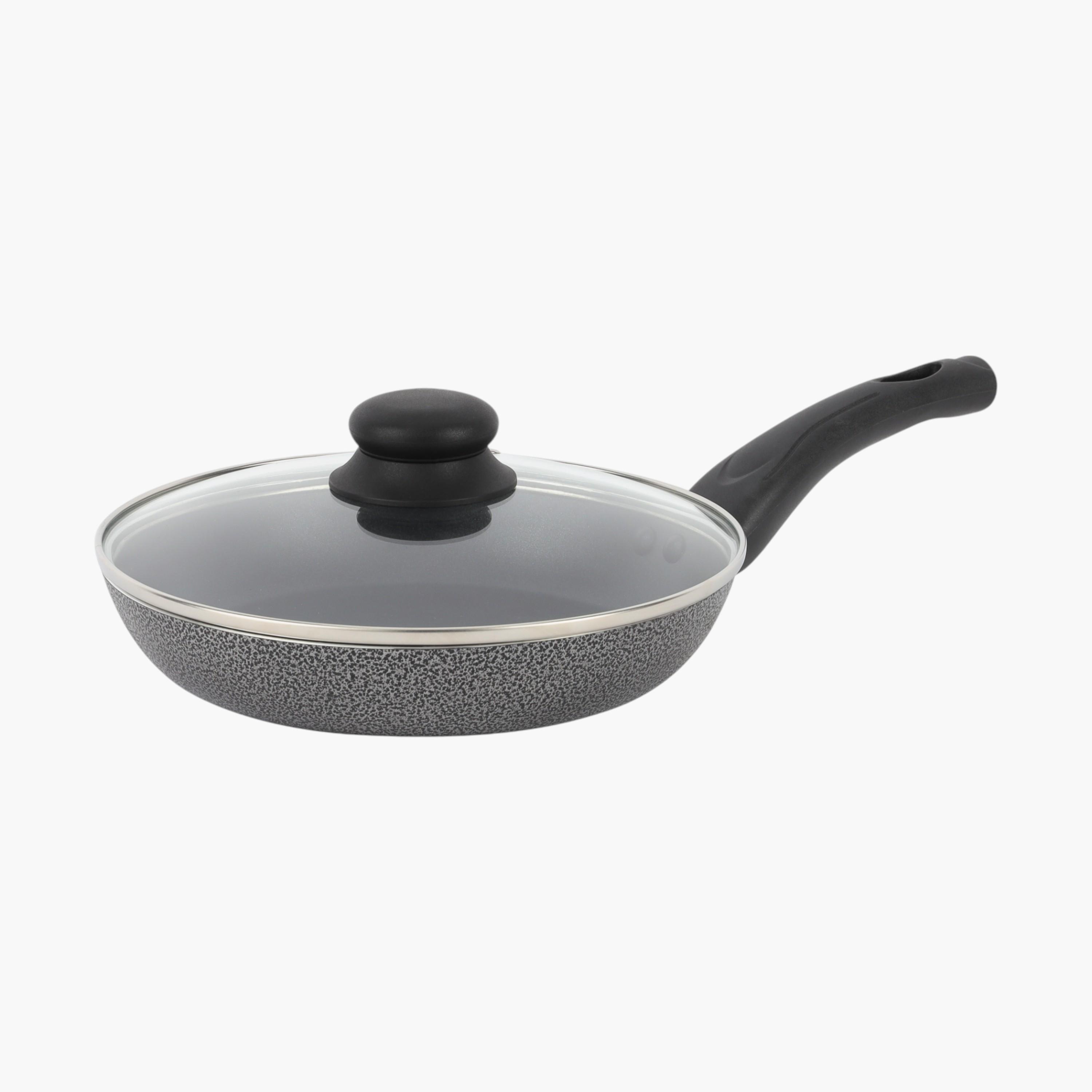 Non-Stick Aluminium Frying Pan with Lid - 22 cms-household-kitchen-cookware-potsandpans-image-1