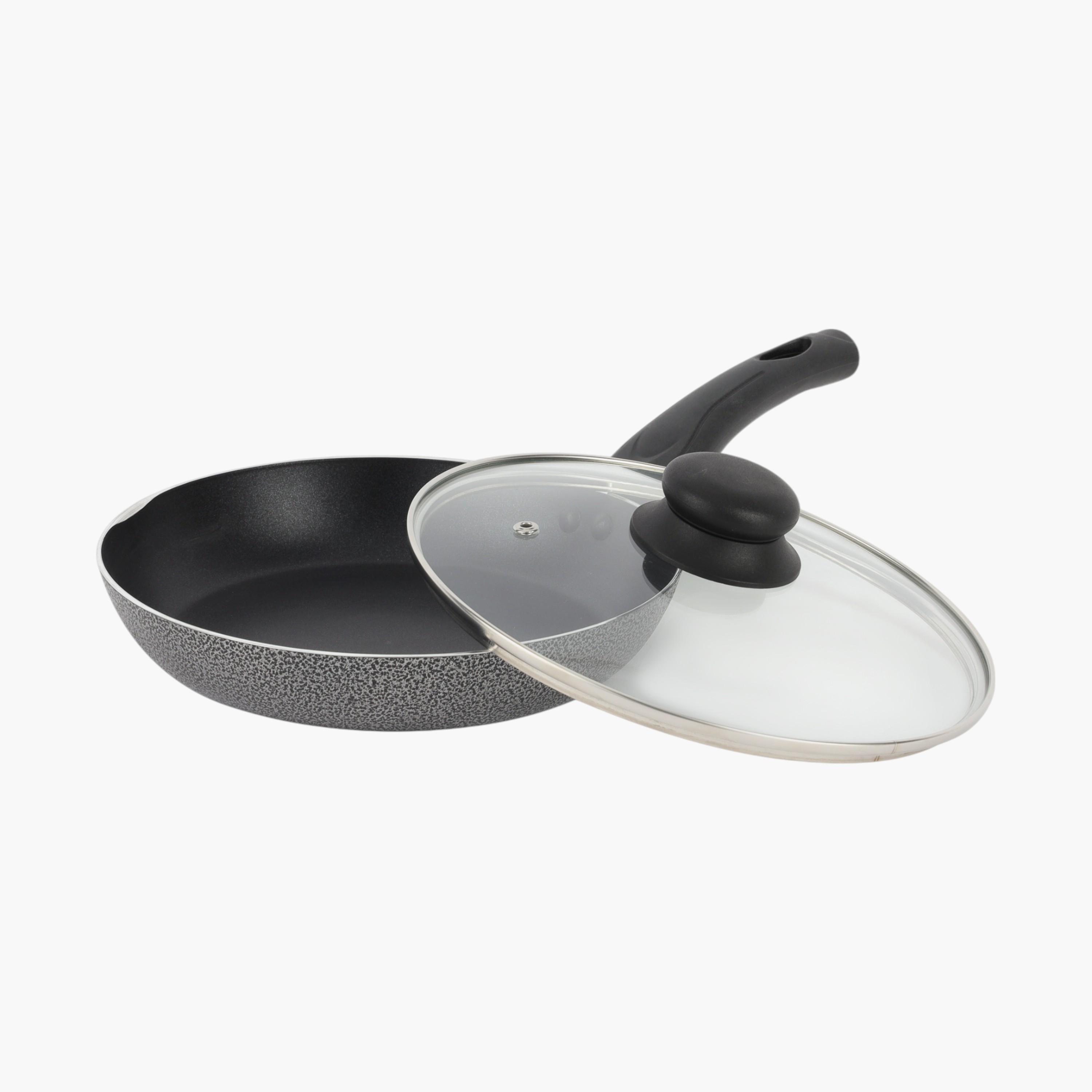 Non-Stick Aluminium Frying Pan with Lid - 22 cms-household-kitchen-cookware-potsandpans-image-3