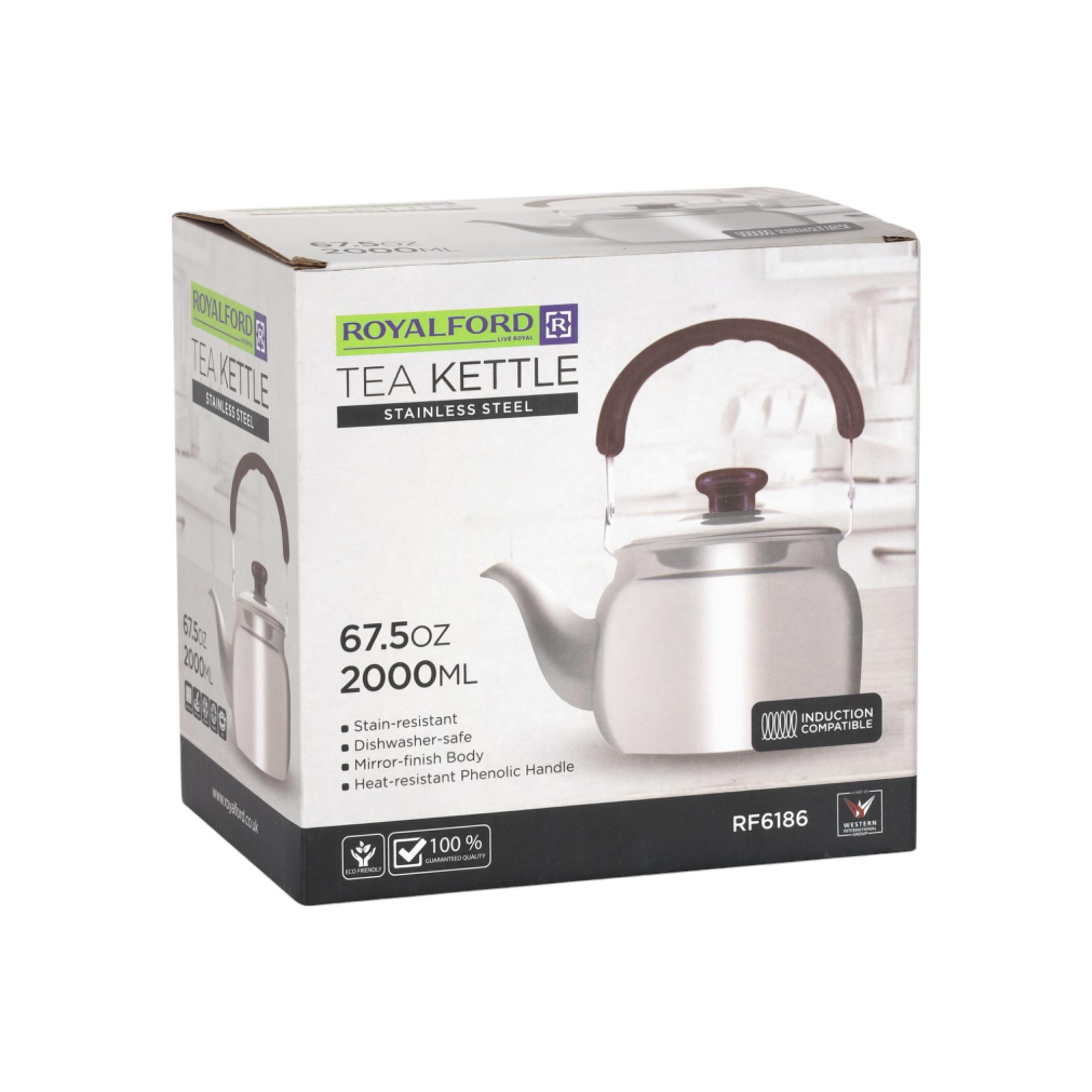 Stainless Steel Stove Top Tea Kettle - 2 L-household-dining-teaandcoffee-vacuumflaskscoffeeandteapots-image-4