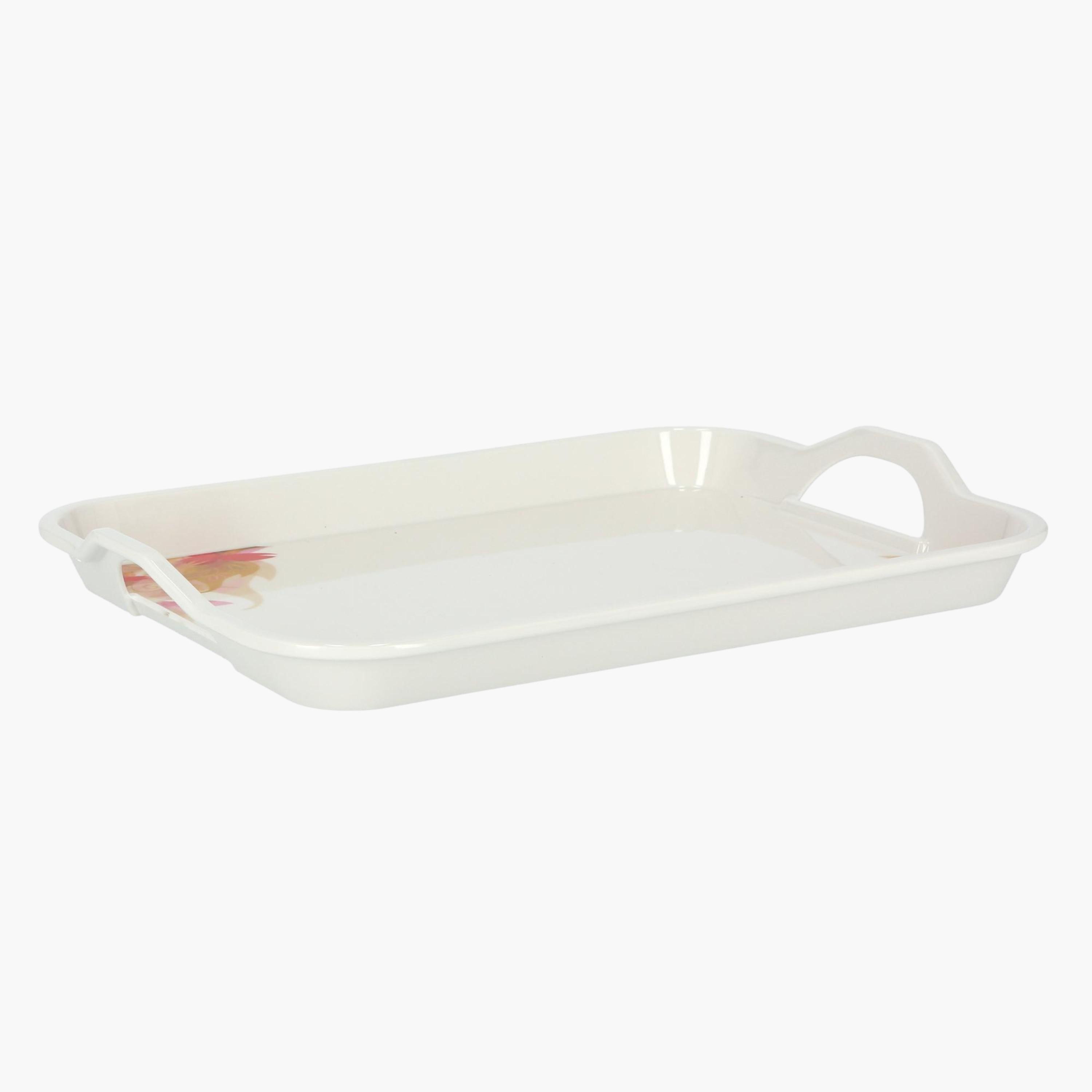 Printed Melamine Serving Tray with Handle - 21x7 cms-household-dining-serveware-servingtrays-image-1