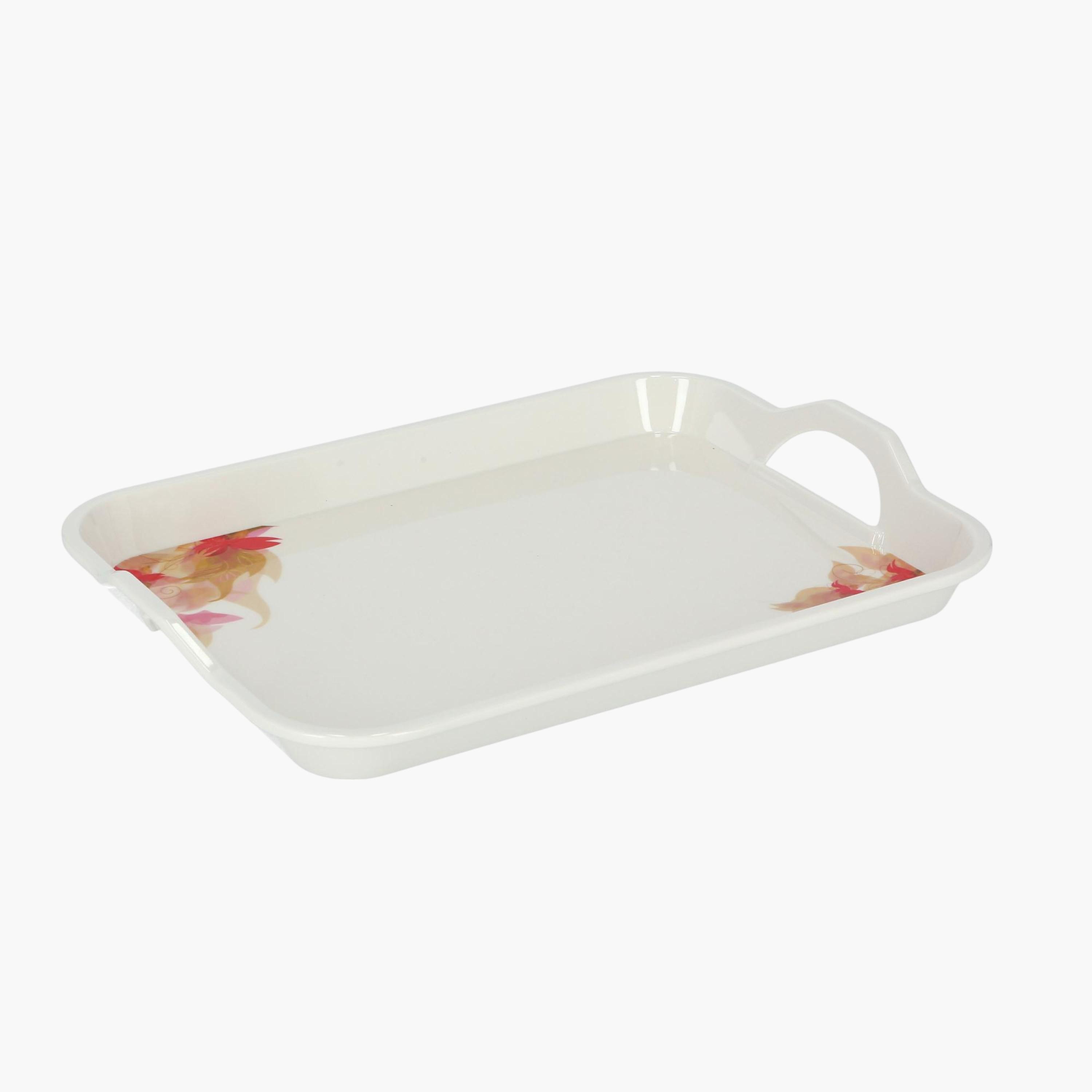 Printed Melamine Serving Tray with Handle - 21x7 cms-household-dining-serveware-servingtrays-image-2
