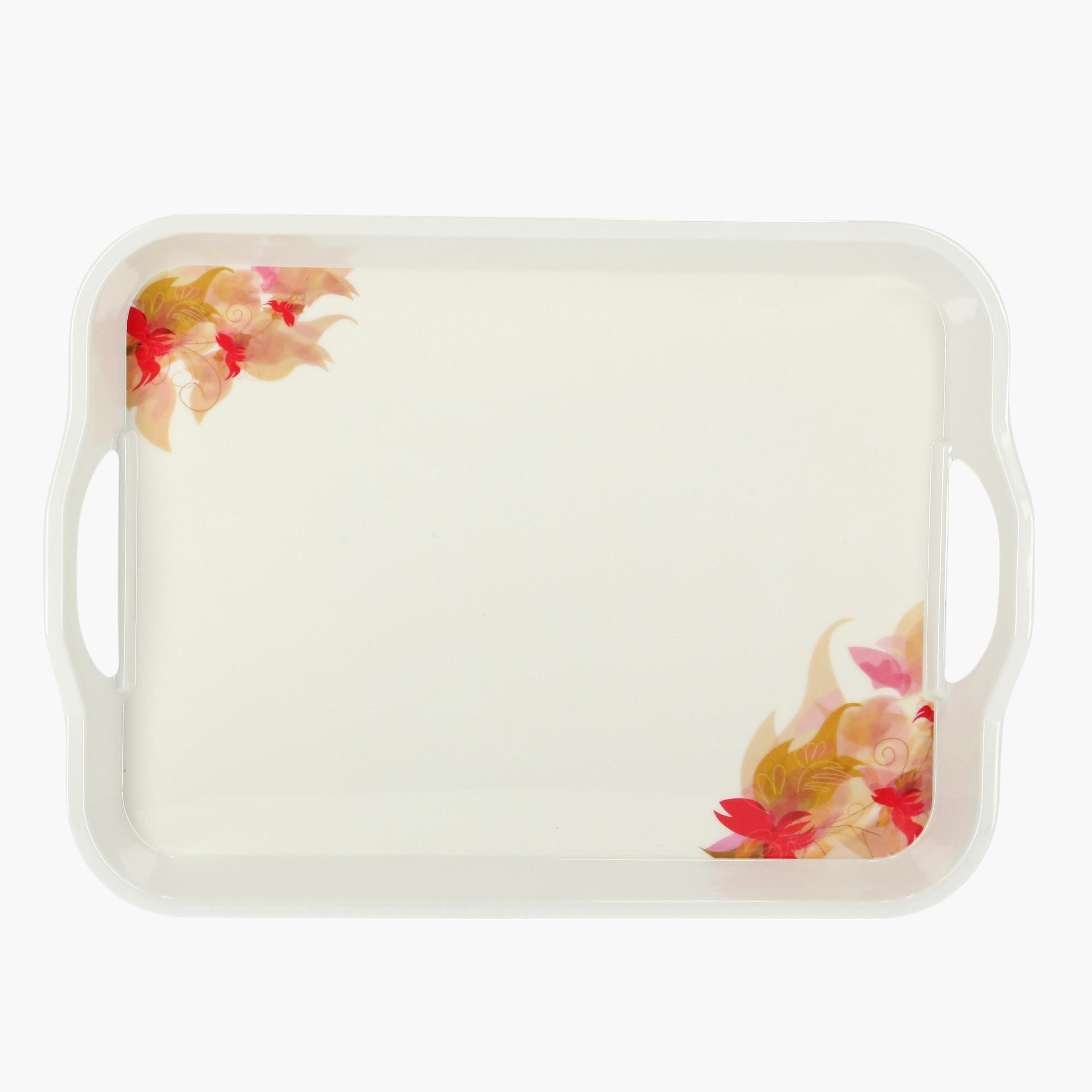 Printed Melamine Serving Tray with Handle - 21x7 cms-household-dining-serveware-servingtrays-image-3