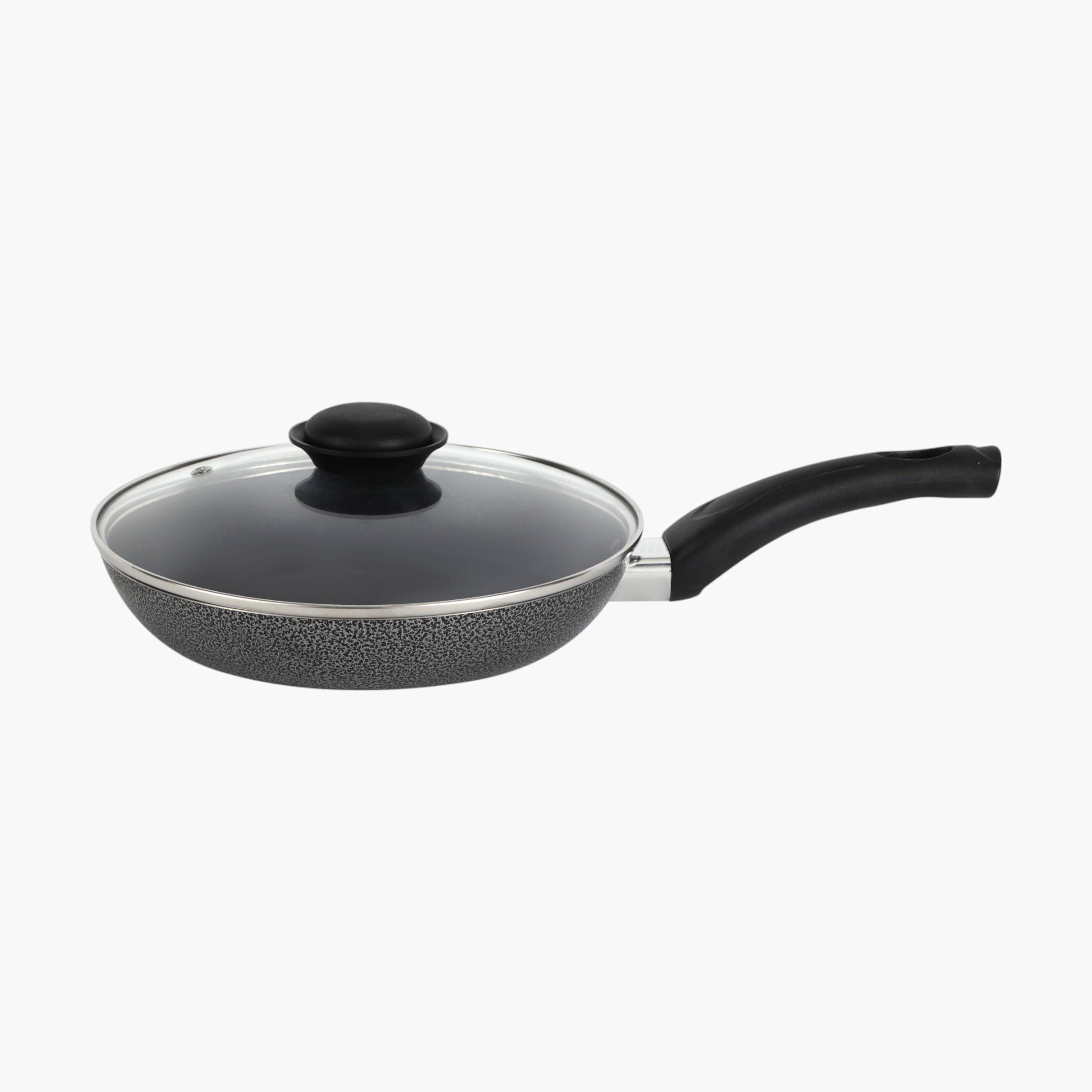 Non-Stick Aluminium Frying Pan with Lid - 26 cms-household-kitchen-cookware-potsandpans-image-1