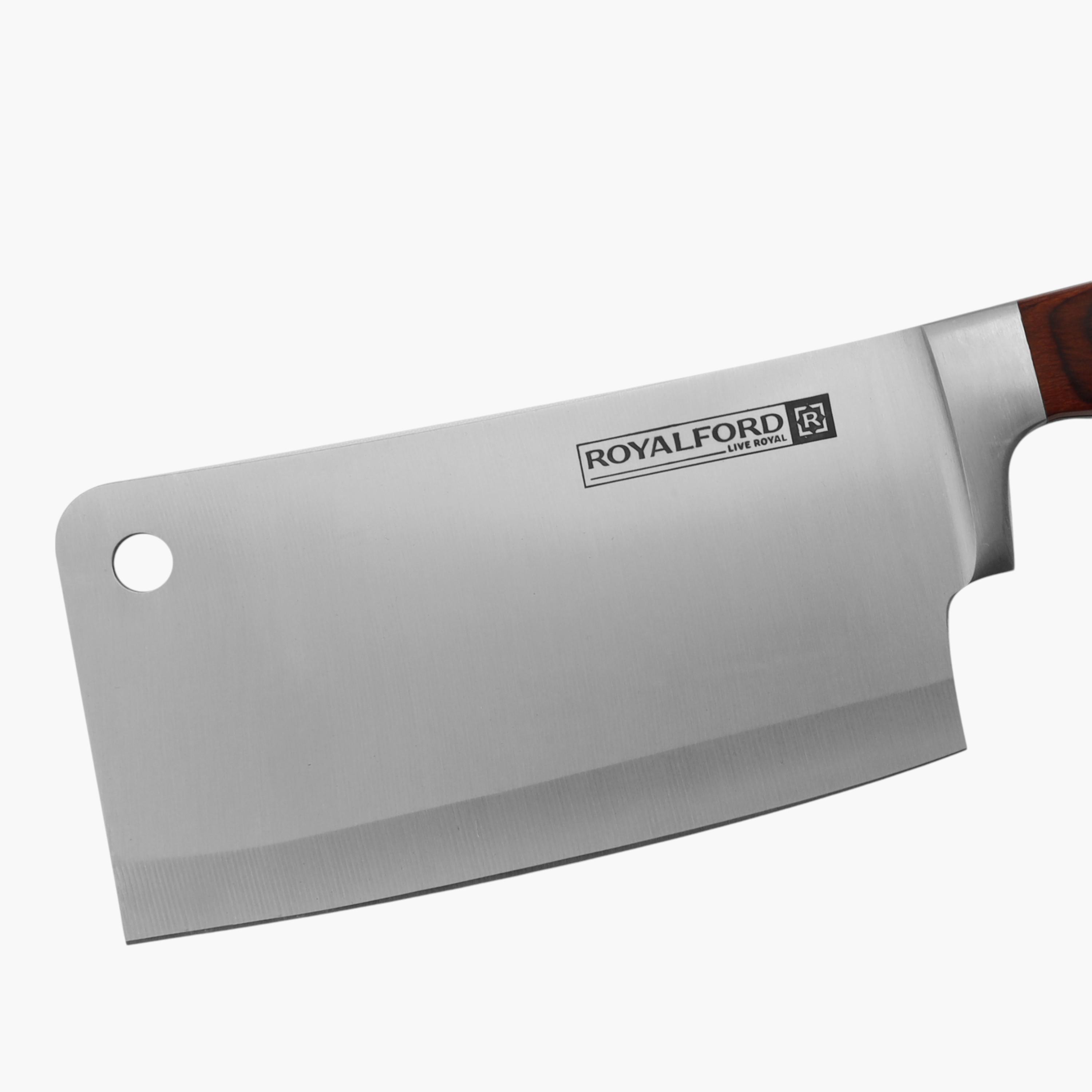 Royalford Cleaver Knife with Wooden Handle-household-kitchen-kitchentoolsandutensils-knives-image-4