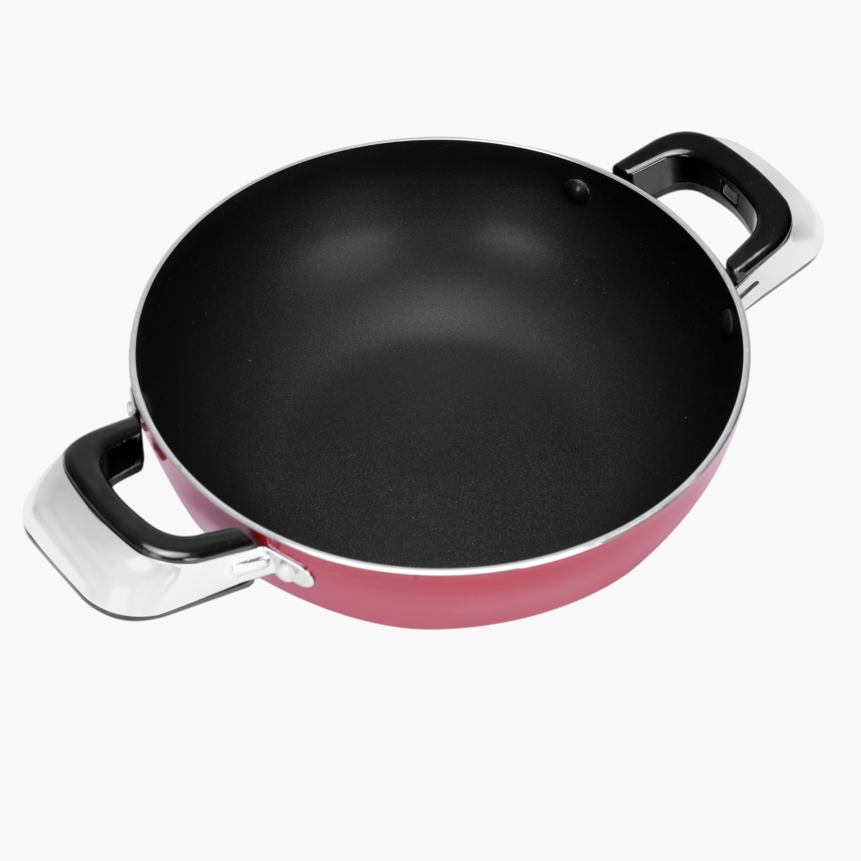 Induction Safe Aluminium Frying Pan with Handle and Glass Lid - 22 cms-household-kitchen-cookware-potsandpans-image-7
