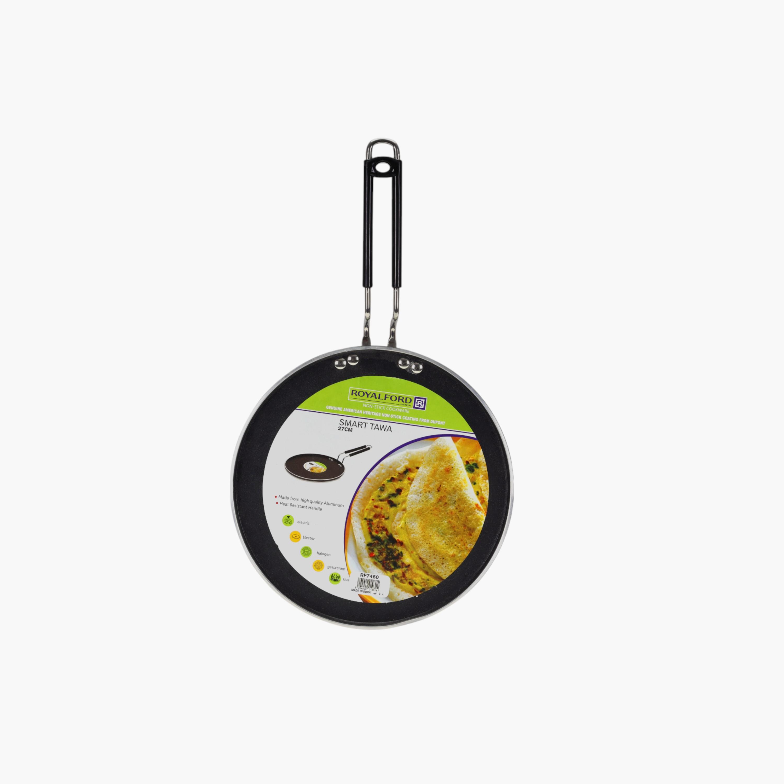 Royalford Smart Non-Stick Aluminium Tawa - 27 cms-household-kitchen-cookware-potsandpans-image-6